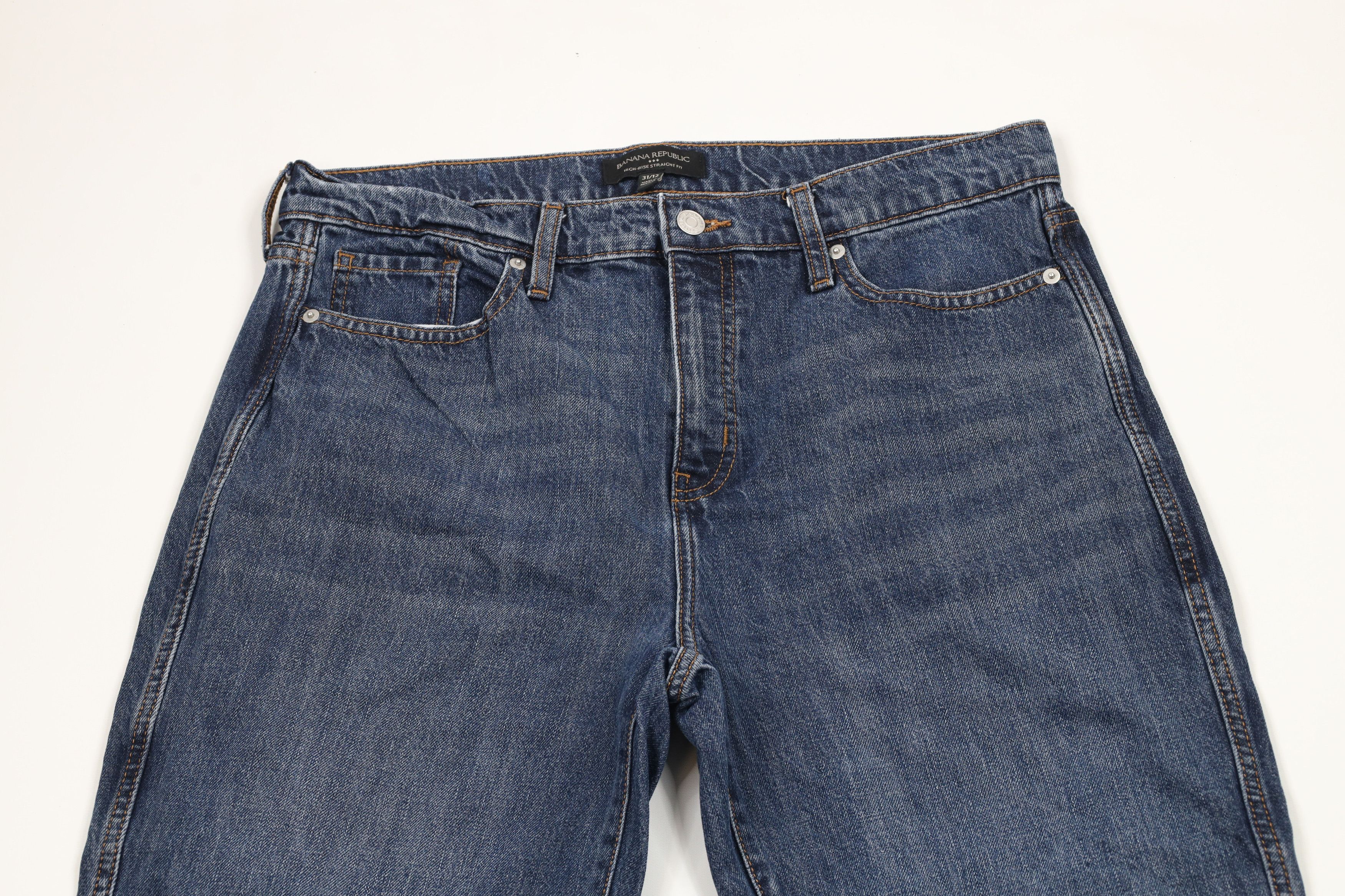 Banana Republic × Vintage Banana Republic High Rise Straight Fit Denim Jeans Blue Size 31" - 2 Thumbnail