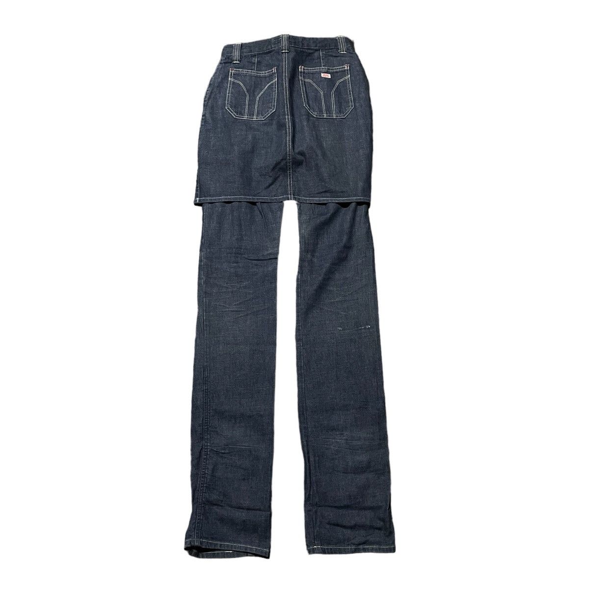 Designer × Miss Sixty 💥- Miss Sixty Selvedge Strechy Jeans With Skirt Size 28" / US 6 / IT 42 - 2 Thumbnail