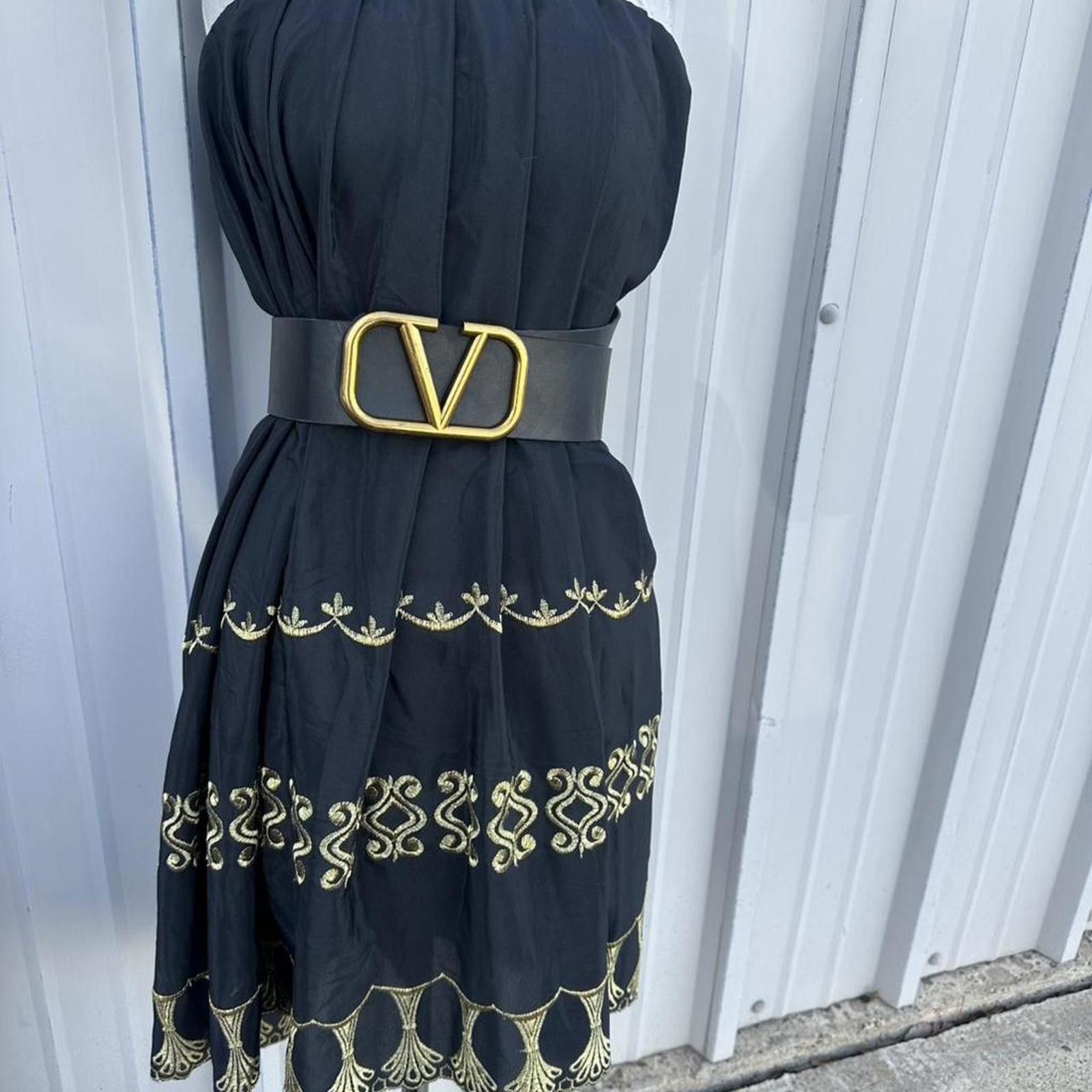 Other Black midi skirt maxi embroidery vintage onesize #glamour Size 30" / US 8 / IT 44 - 1 Thumbnail