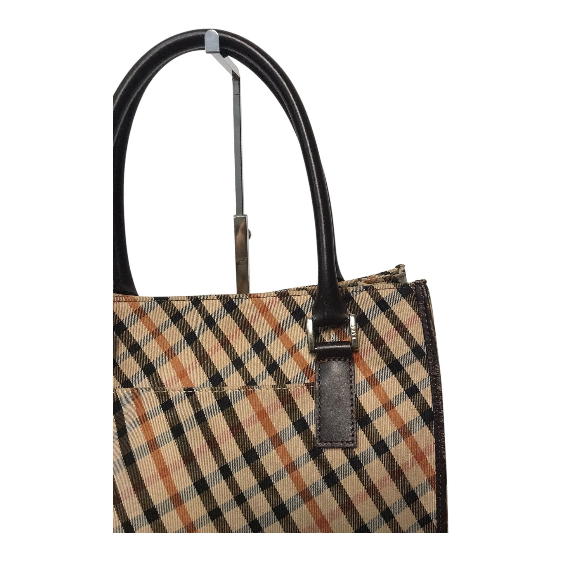 DAKS × Japanese Brand Vintage Dark Half Leather Tote Bag Size ONE SIZE - 8 Thumbnail
