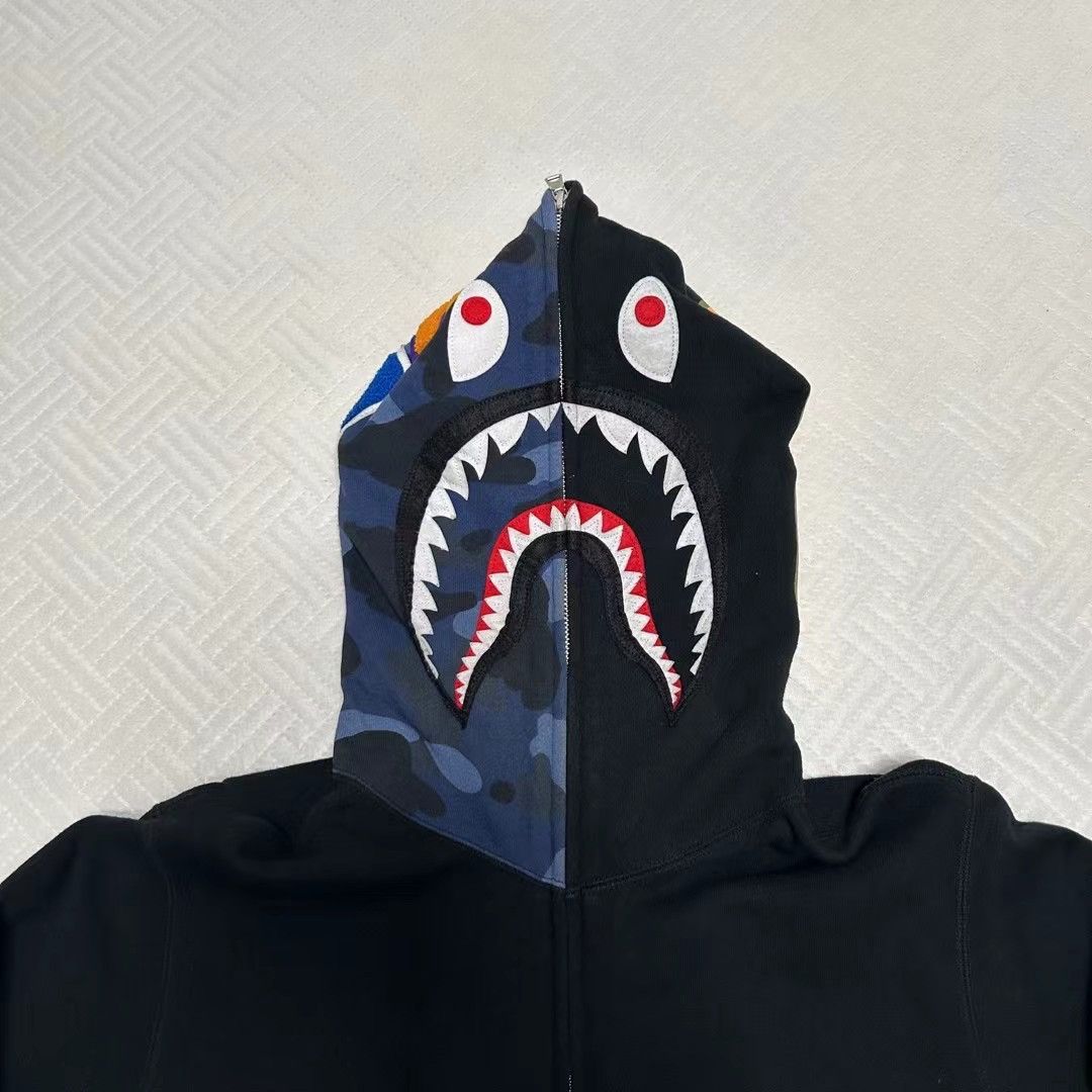Bape COLOR CAMO SHARK FULL ZIP HOODIE Size US L / EU 52-54 / 3 - 3 Thumbnail