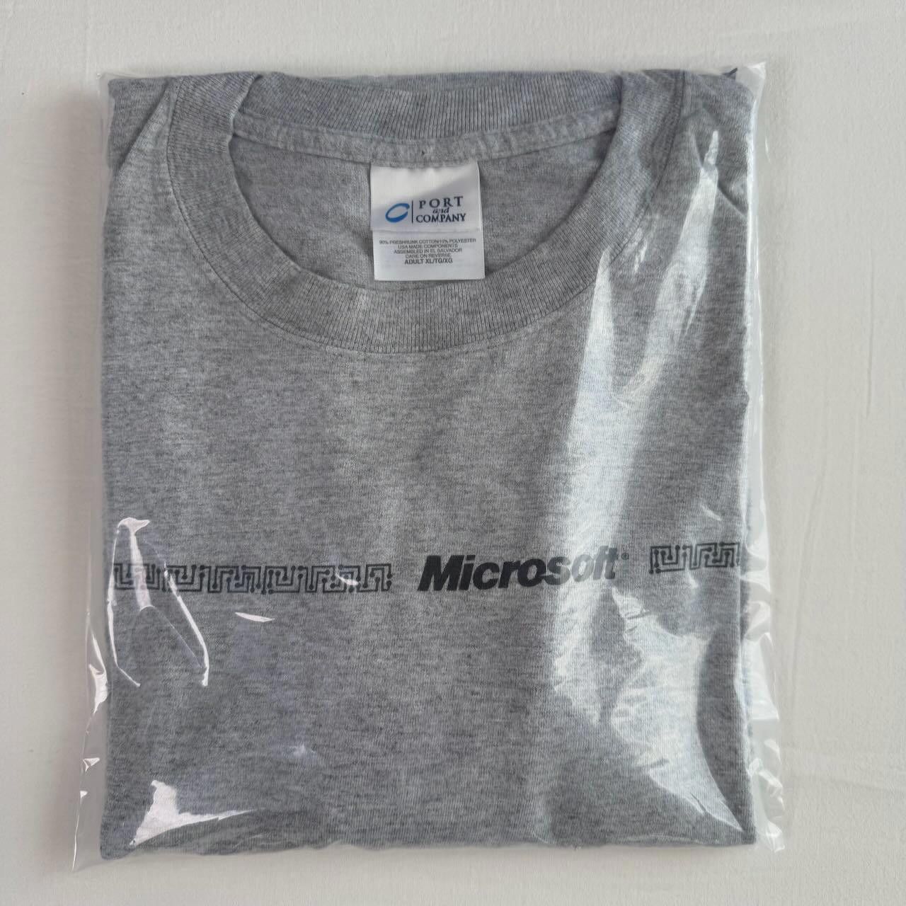 Microsoft Vintage Microsoft T-Shirt Gray Digital Corporate Logo XL Size US XL / EU 56 / 4 - 1 Thumbnail