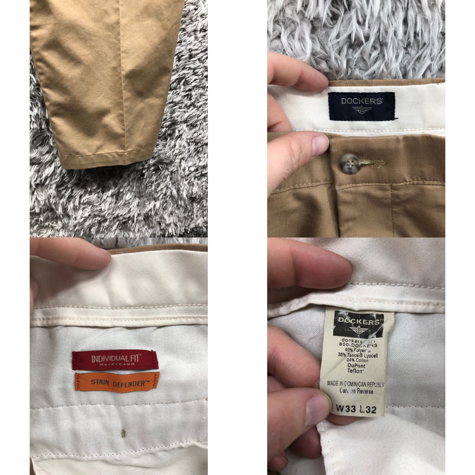 Dockers Dockers Pleated Pants Mens Beige Size 33x32 Straight Leg Mid Rise Chino Classic Dockers D3 Size US 33 - 8 Thumbnail