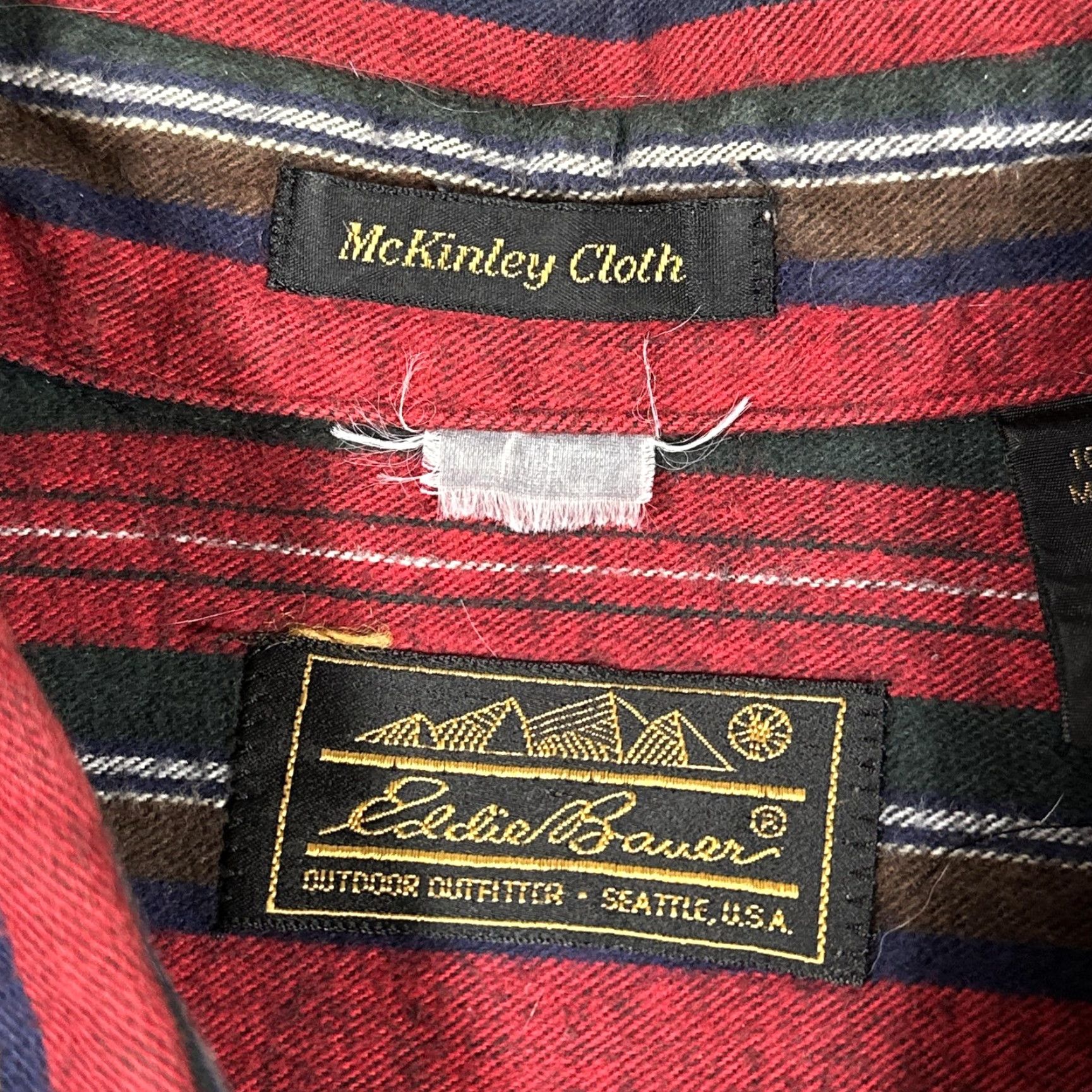 Eddie Bauer VINTAGE Eddie Bauer Flannel Shirt Mens Large Red Striped 90s Outdoor Casual Size US L / EU 52-54 / 3 - 4 Thumbnail
