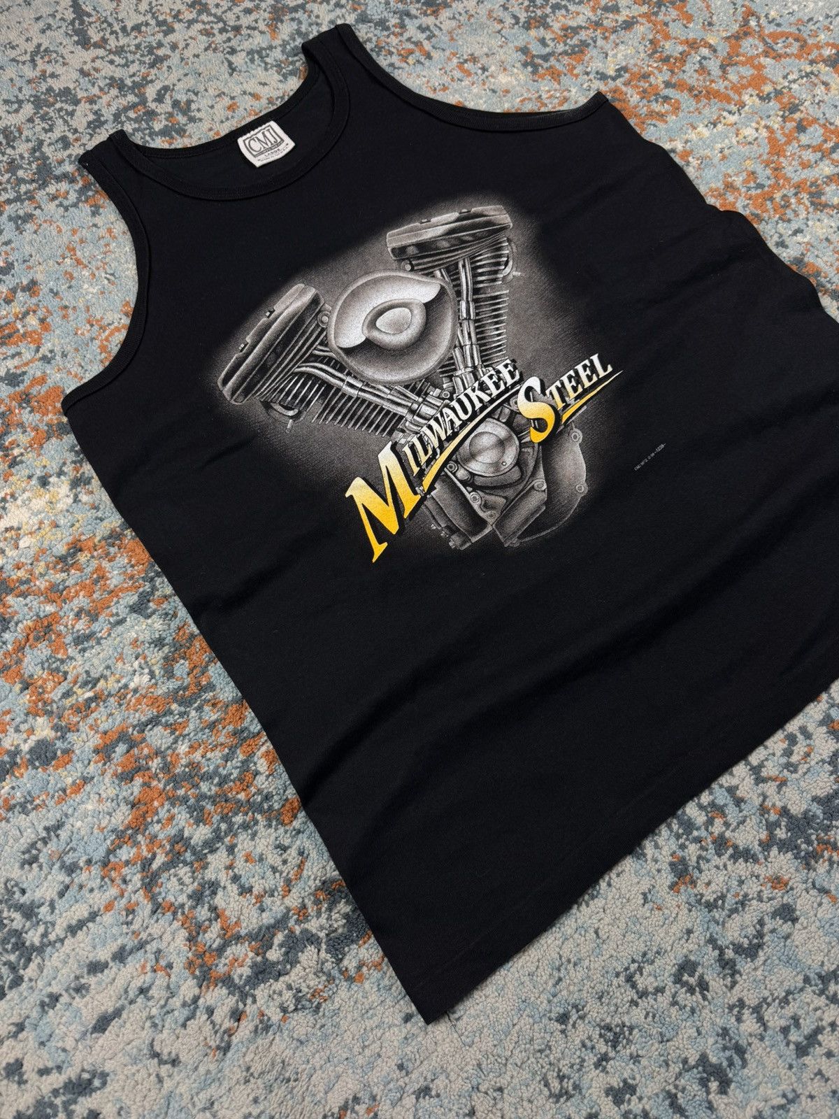 Vintage Vintage 90s Milwaukee steel chopper Harley style tank top Size US L / EU 52-54 / 3 - 3 Thumbnail