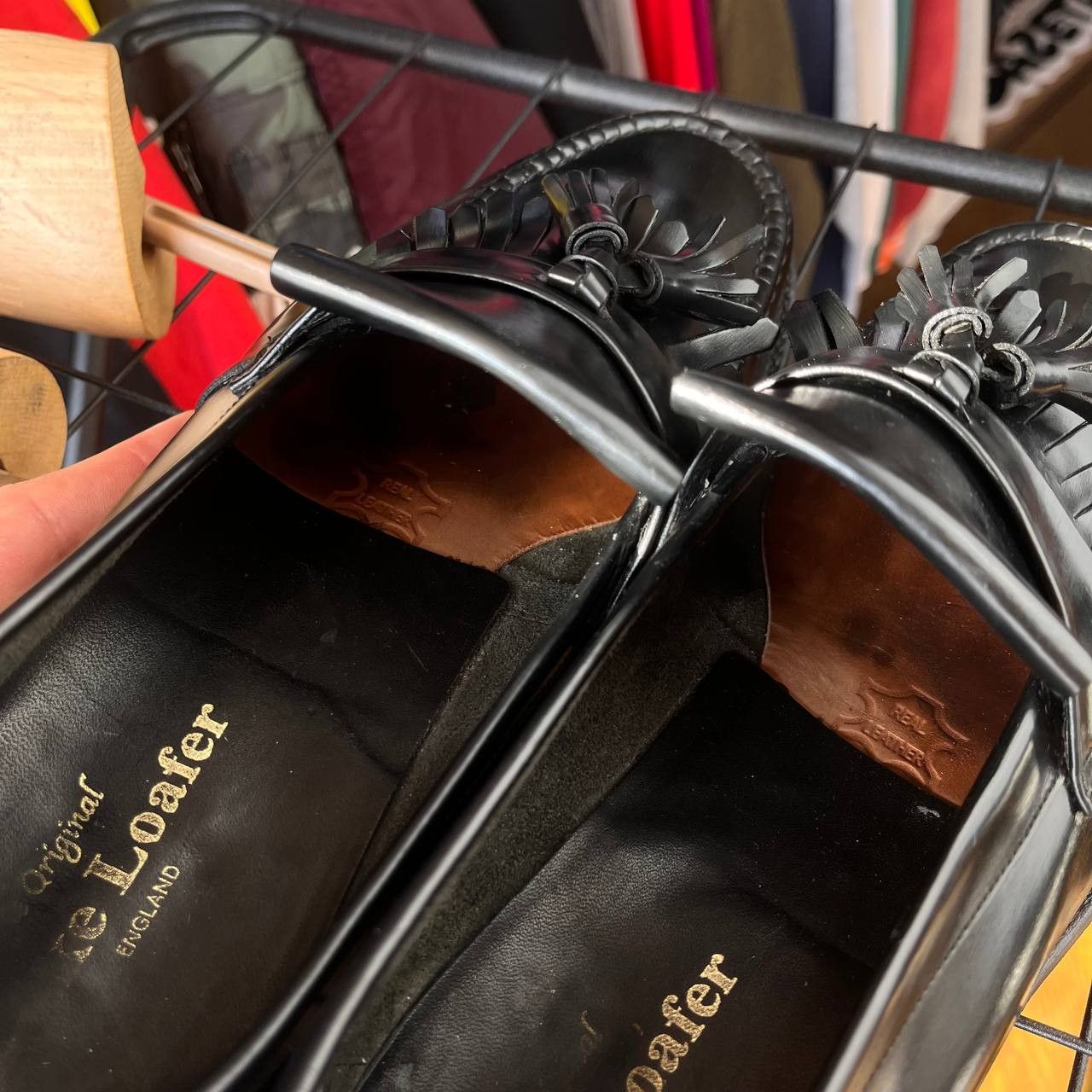 Loake Vintage Loake Tasseled Black Leather Loafers Size US 11.5 / EU 44-45 - 12 Thumbnail