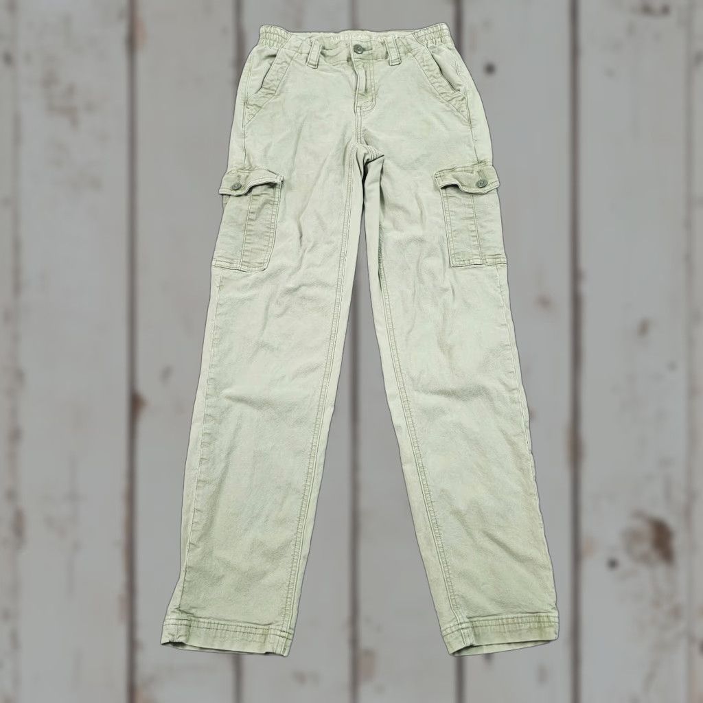 American Eagle Outfitters VINTAGE American Eagle Outfitters Womens Cargo Jeans Size 0 Mid Rise Green Stretch Denim 29in Size 25" / US 0 / IT 36 - 1 Thumbnail