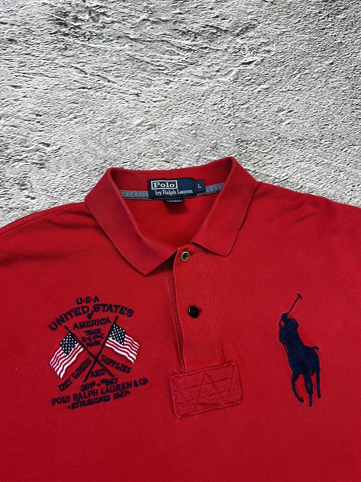 Polo Ralph Lauren × Ralph Lauren × Vintage Chief Keef Polo Ralph Lauren vintage red USA big pony Size US XL / EU 56 / 4 - 2 Thumbnail