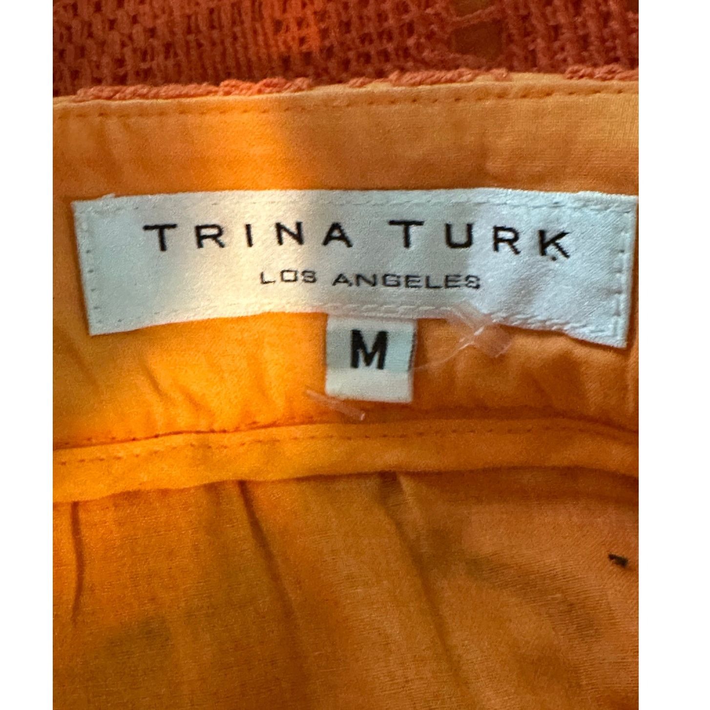 Trina Turk Trina Turk orange crochet knit cami tank top size M Size M / US 6-8 / IT 42-44 - 3 Thumbnail