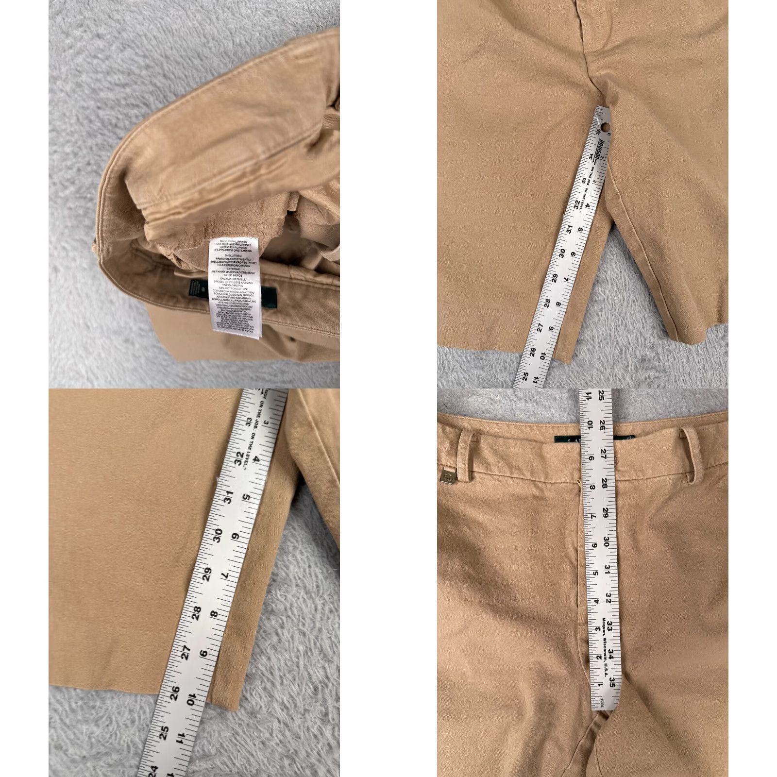 Ralph Lauren Lauren Ralph Lauren Shorts Womens 32x10 10 Beige Chino Cotton Blend Golf Casual Size 32" / US 10 / IT 46 - 8 Thumbnail