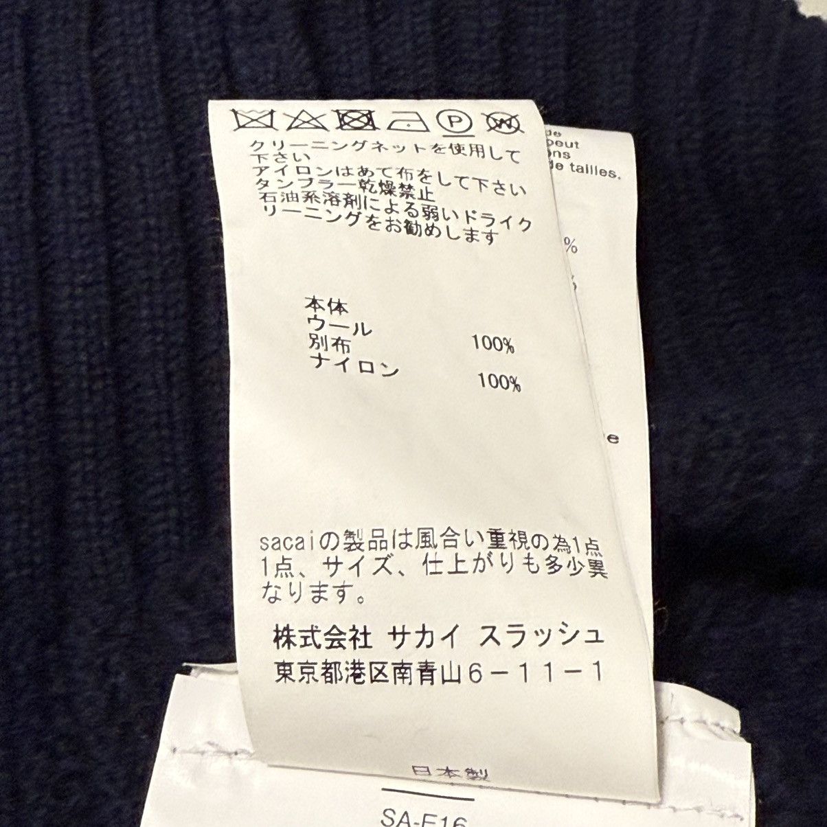 Sacai Sacai 18AW Wool Nylon Blend Sweater, Size 2 Size US M / EU 48-50 / 2 - 11 Thumbnail