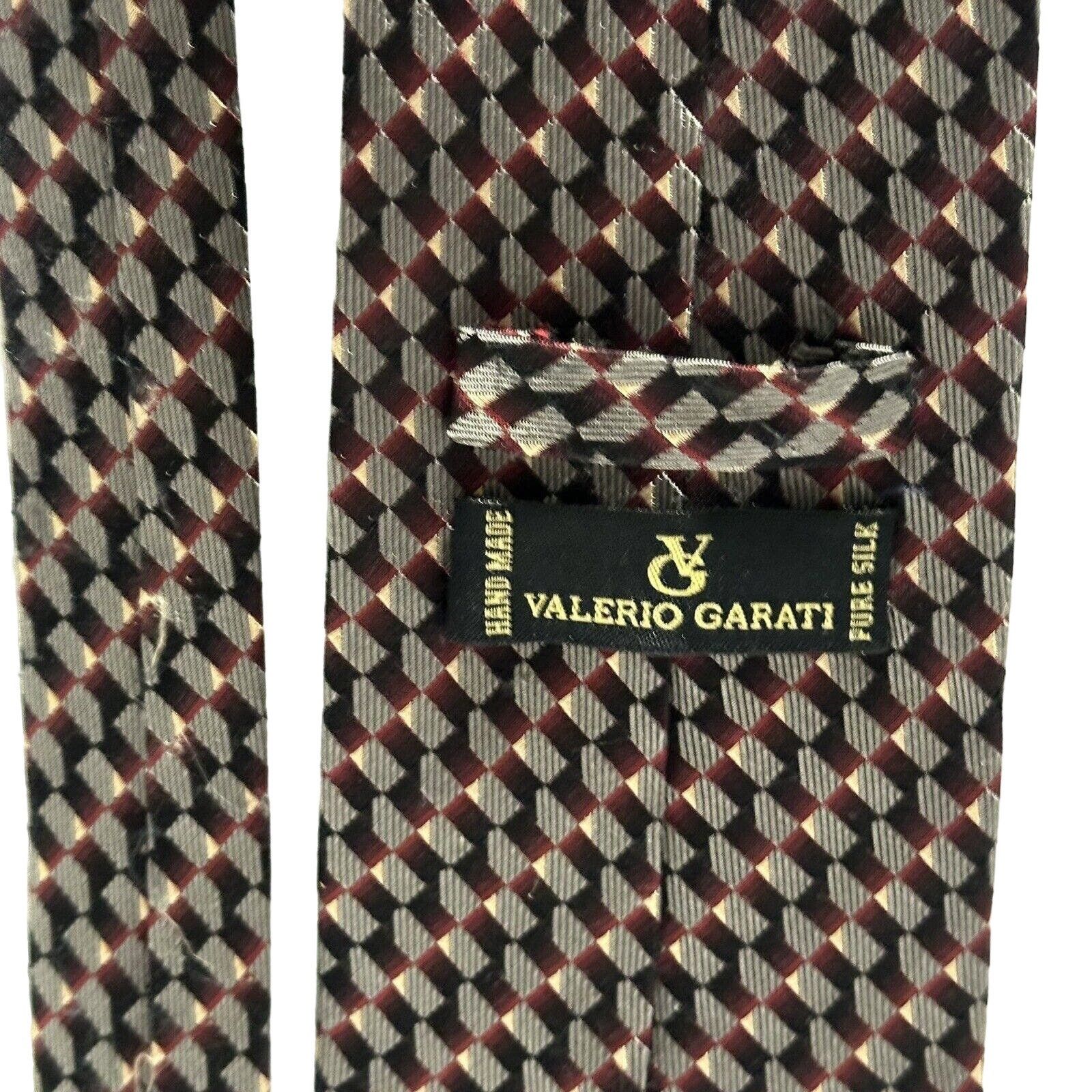 Handmade Valerio Garati HandMade Pure Silk Necktie 31/2 “Wide 60“Long Size ONE SIZE - 2 Thumbnail