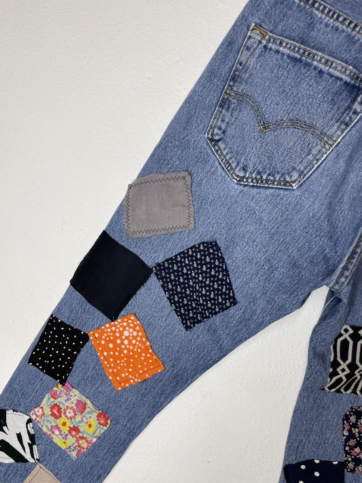 Levi's Levi's 501 custom patchwork denim jeans Size US 32 / EU 48 - 18 Thumbnail