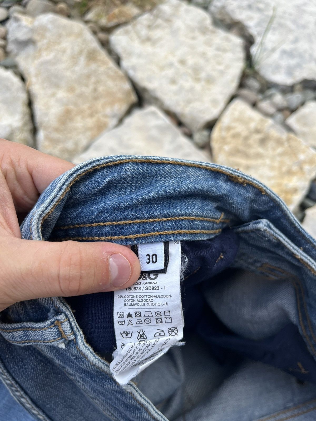 Dolce & Gabbana × Jean Vintage Dolce & Gabbana y2k distressed jeans ripped pants Size US 30 / EU 46 - 24 Thumbnail
