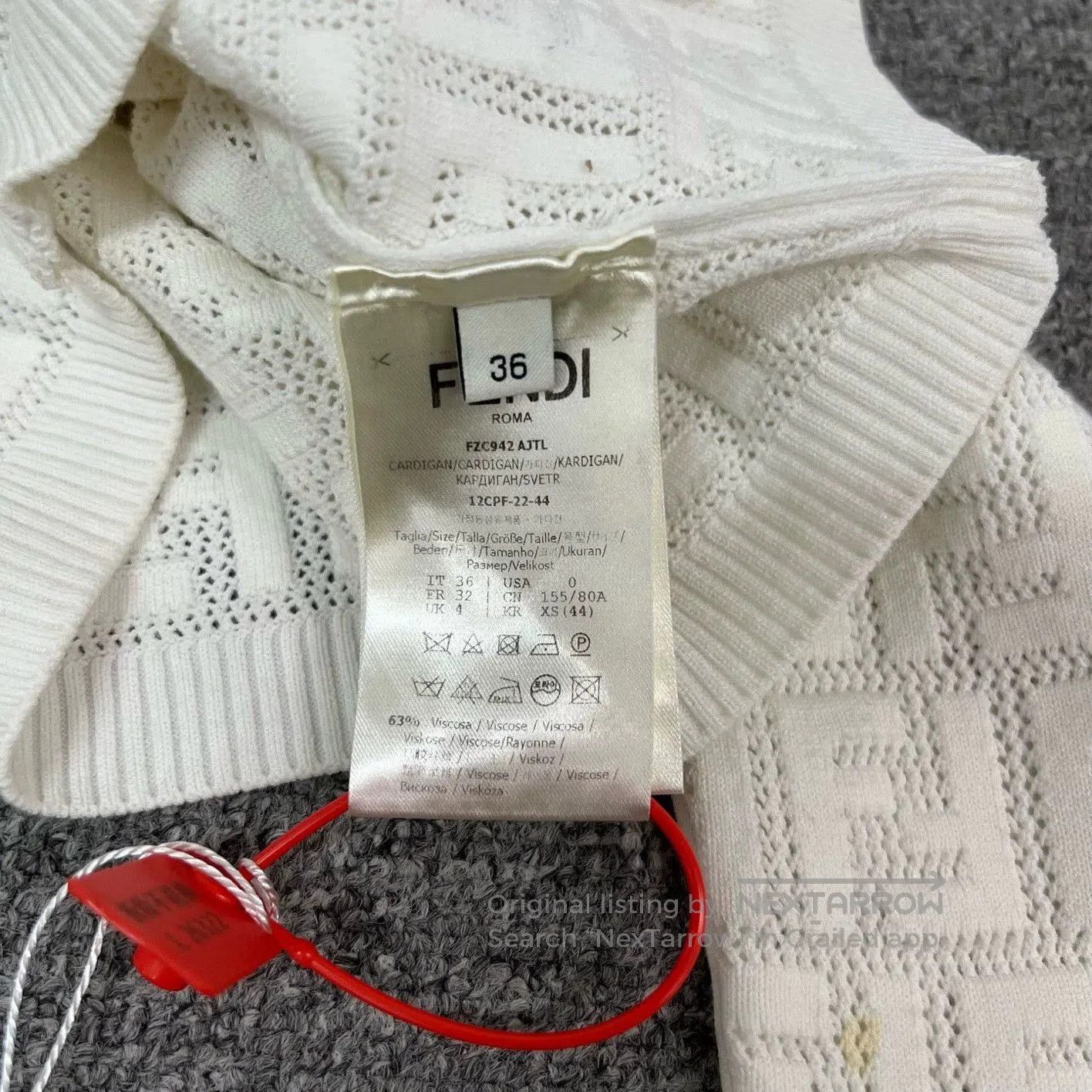 Fendi fendi double f print cropped knit cardigan. Size US S / EU 44-46 / 1 - 5 Thumbnail