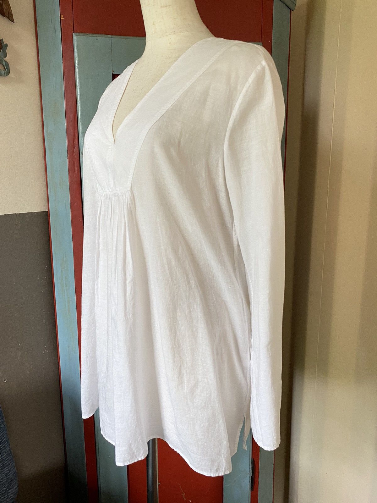 45rpm 45 RPM white V-neck blouse Size XS / US 0-2 / IT 36-38 - 4 Thumbnail