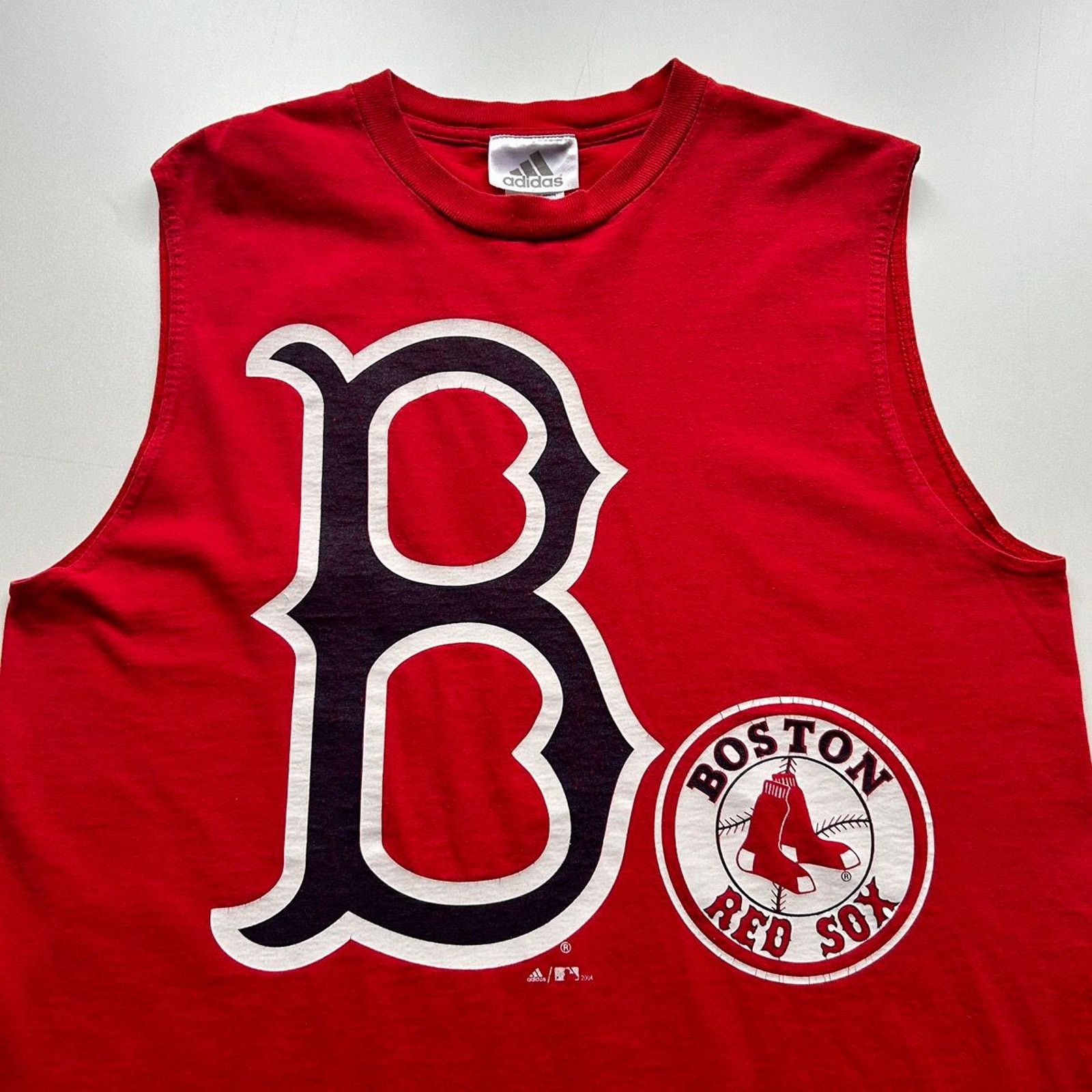 Adidas Vintage Y2K Adidas Boston Red Sox MLB Sleeveless Shirt Large Size US L / EU 52-54 / 3 - 2 Thumbnail