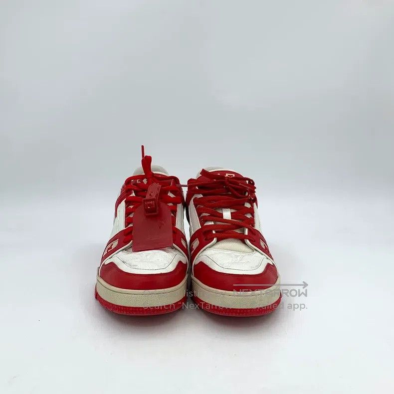 Louis Vuitton Louis Vuitton Trainer Red logo Embossed Lace Up Casual Fla Size US 7 / EU 40 - 3 Thumbnail