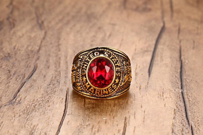 Jewelry × Vintage Red Marines Colleague Ring Size ONE SIZE - 2 Thumbnail