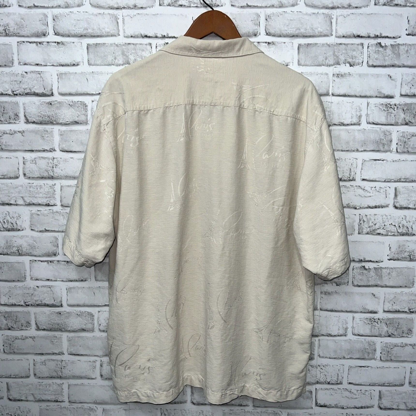 Vintage VINTAGE Paris Las Vegas Silk Button-Up Shirt Men L Beige Casual 90s Size US L / EU 52-54 / 3 - 4 Thumbnail