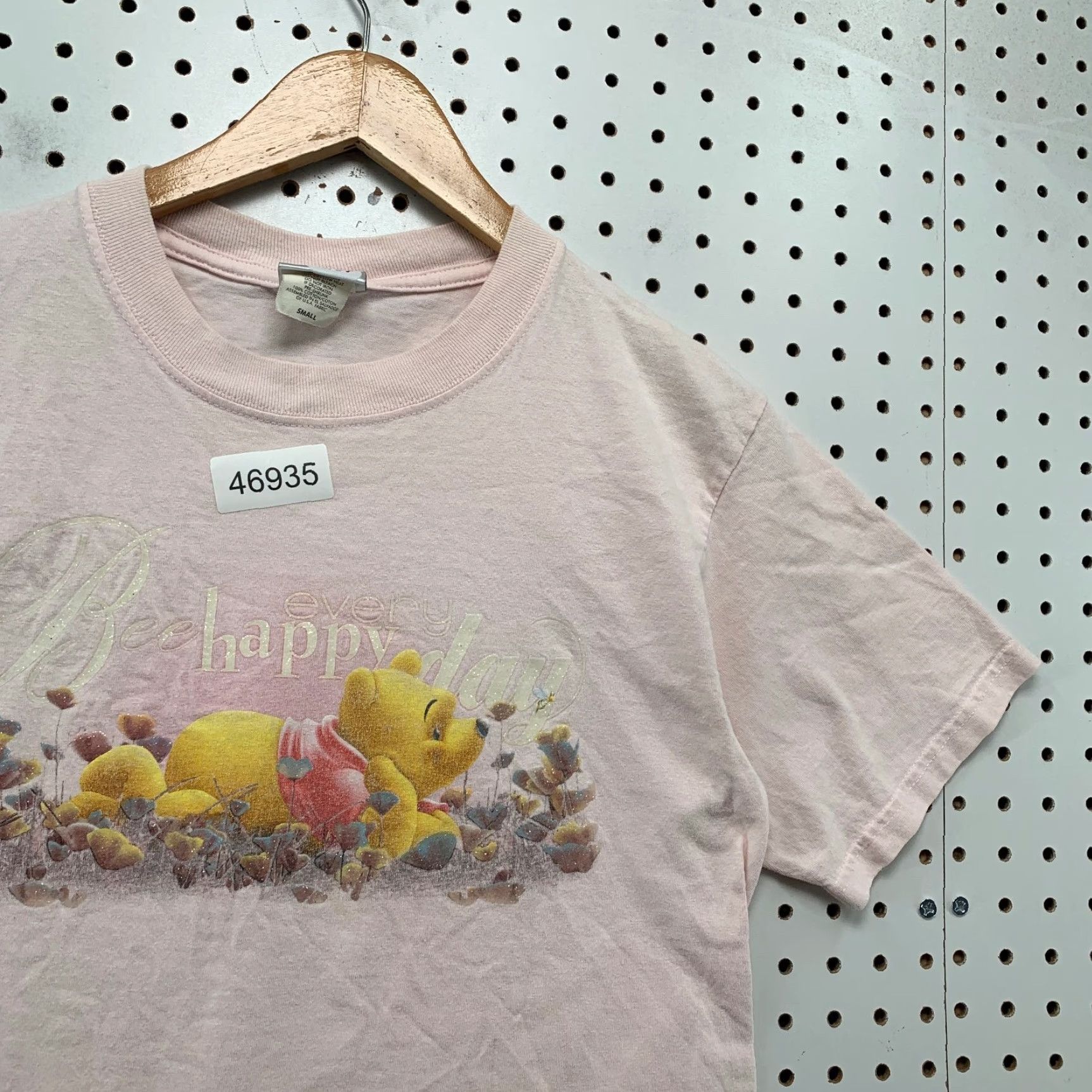 Disney VINTAGE Disney Winnie Pooh T Shirt Womens Small Pink Be Happy Everyday Cute Size S / US 4 / IT 40 - 7 Thumbnail