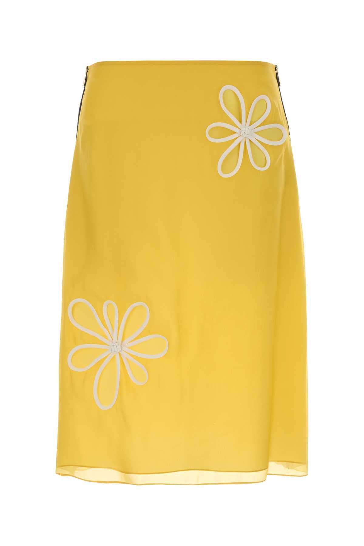 Fendi Yellow Organza Skirt Size 30" / US 8 / IT 44 - 1 Thumbnail