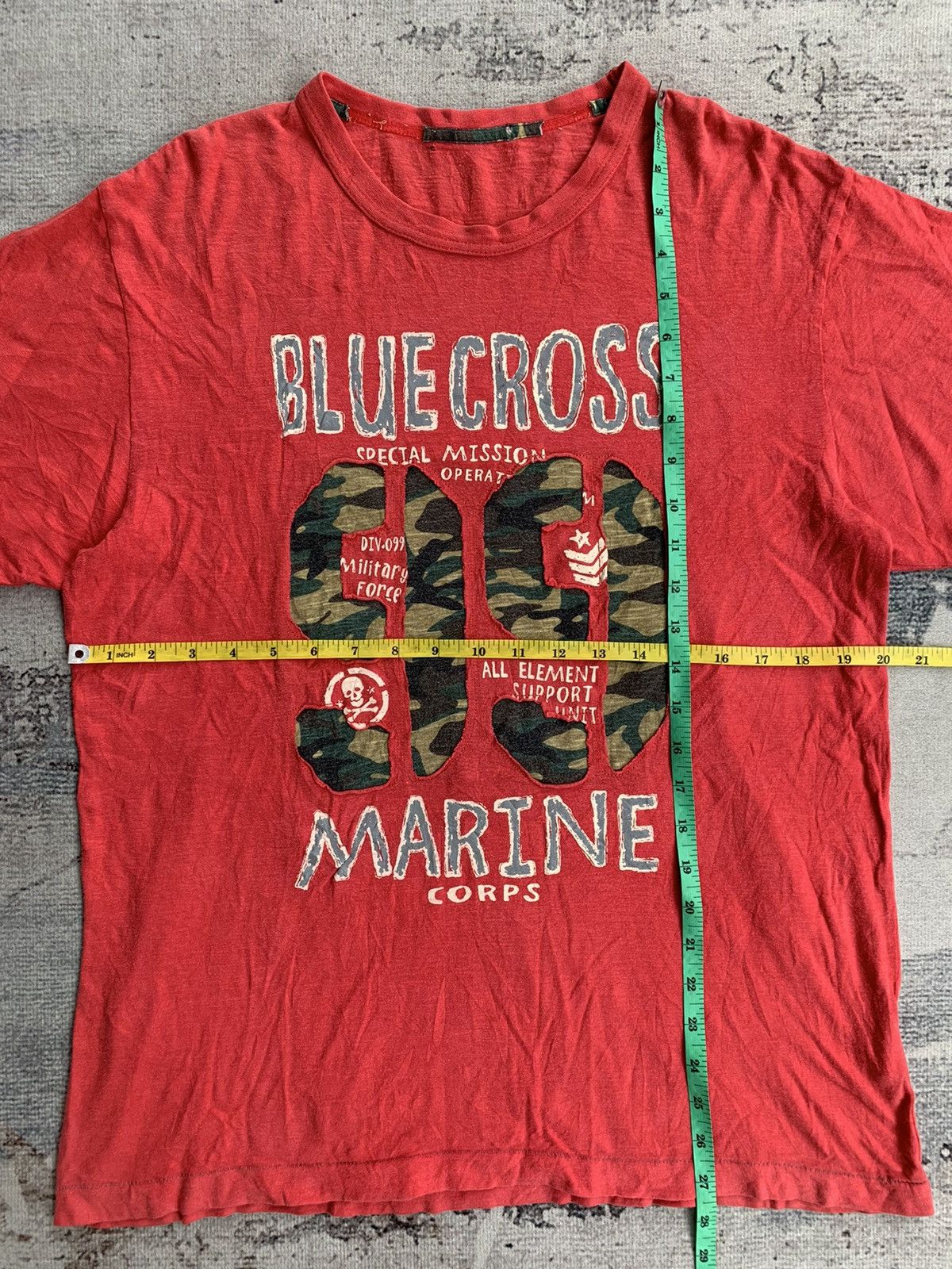 20471120 2000s Blue Cross Military Tshirt Size US L / EU 52-54 / 3 - 7 Thumbnail
