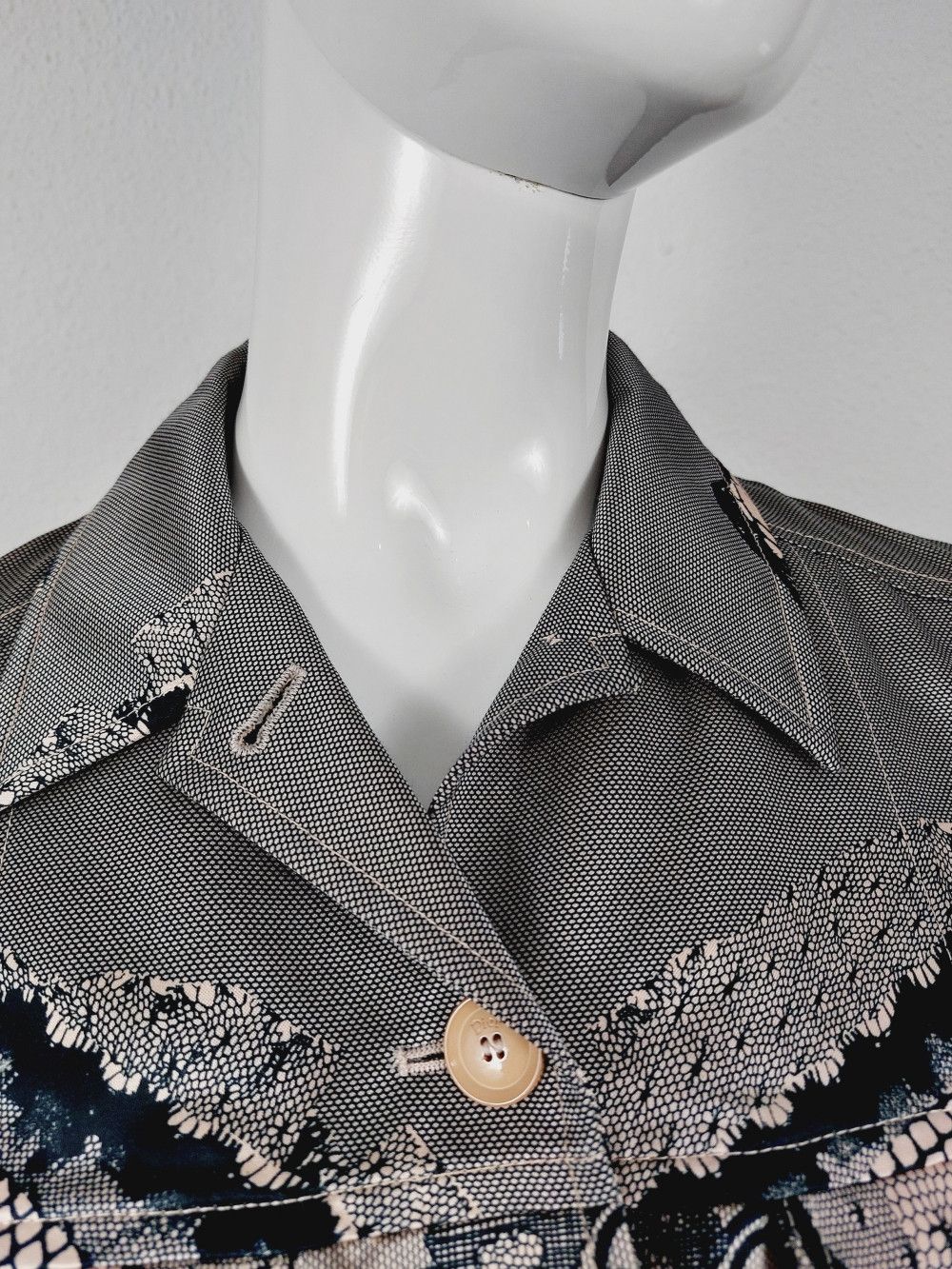 Dior Christian Dior 2006 Runway Optical Corset Lace Trompe jacket Size M / US 6-8 / IT 42-44 - 7 Thumbnail
