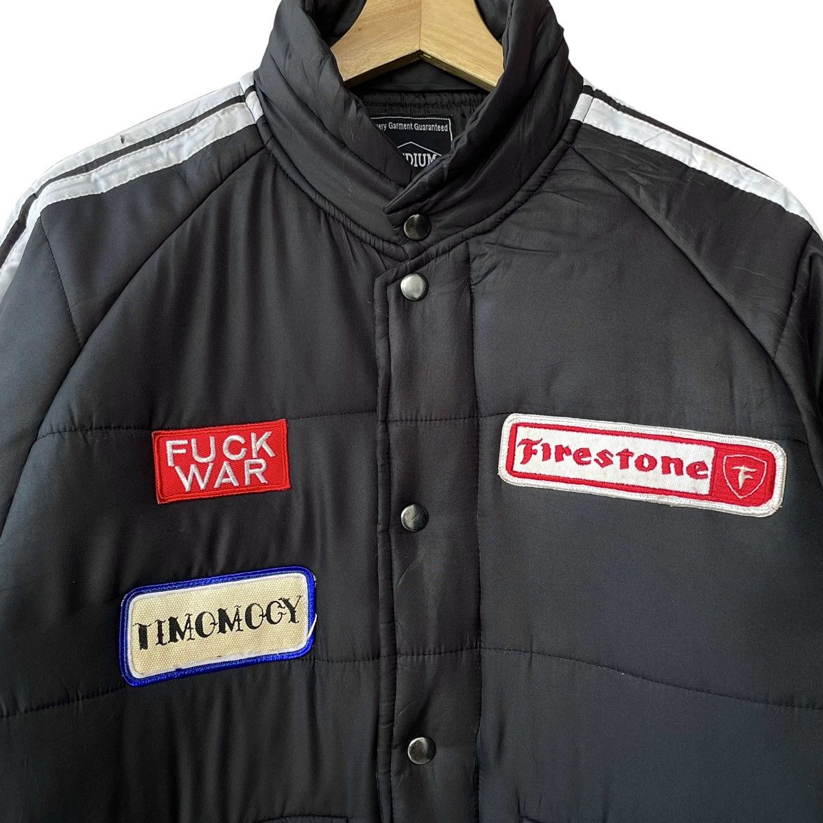 Japanese Brand Firestone Patchwork Anti War Japan Union Puffer Jacket Size US M / EU 48-50 / 2 - 3 Thumbnail