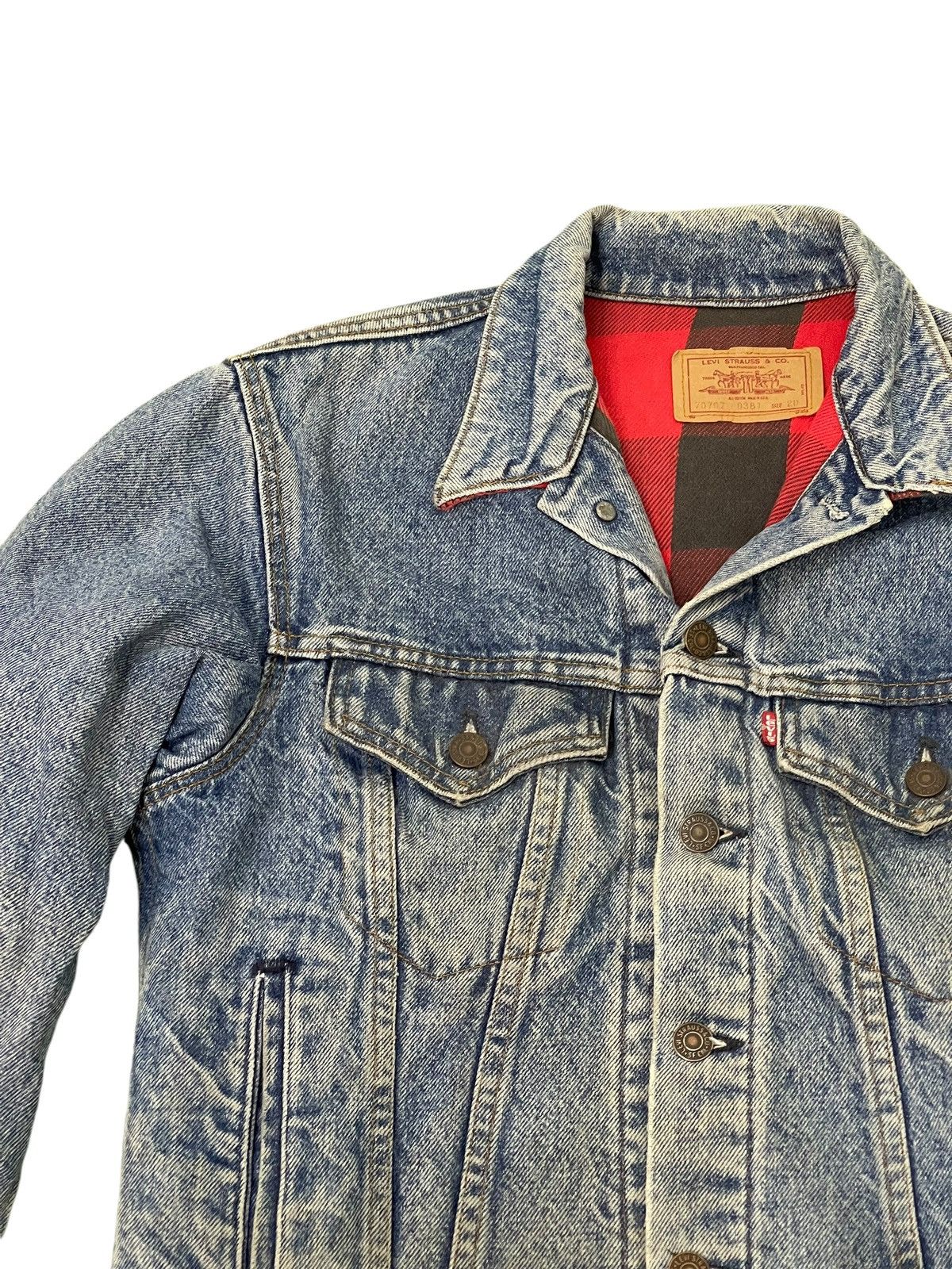 Levi's Vintage Clothing Vtg 1987 Levi’s Denim Trucker Jacket Flannel Lining 6🟩0 Size US S / EU 44-46 / 1 - 6 Thumbnail