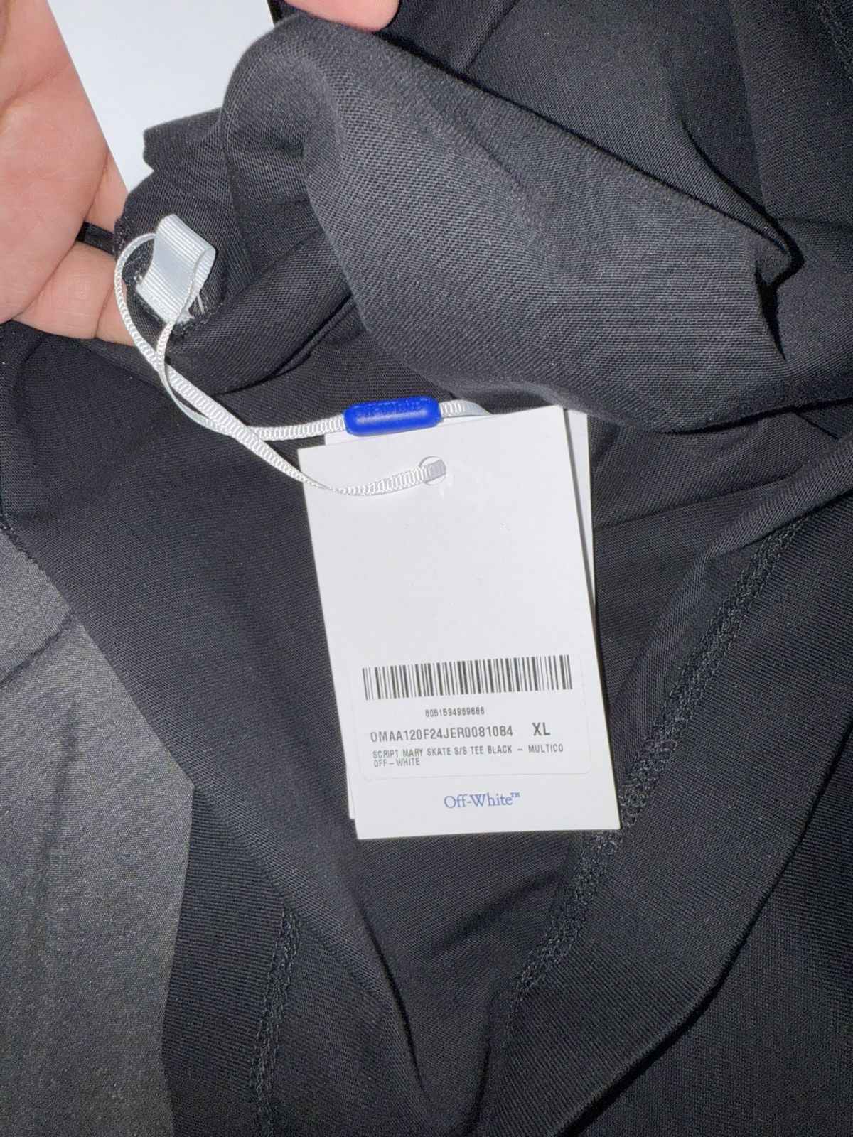 Off-White OFF-WHITE Black Script Mary Skate T-shirt Size US XL / EU 56 / 4 - 7 Thumbnail