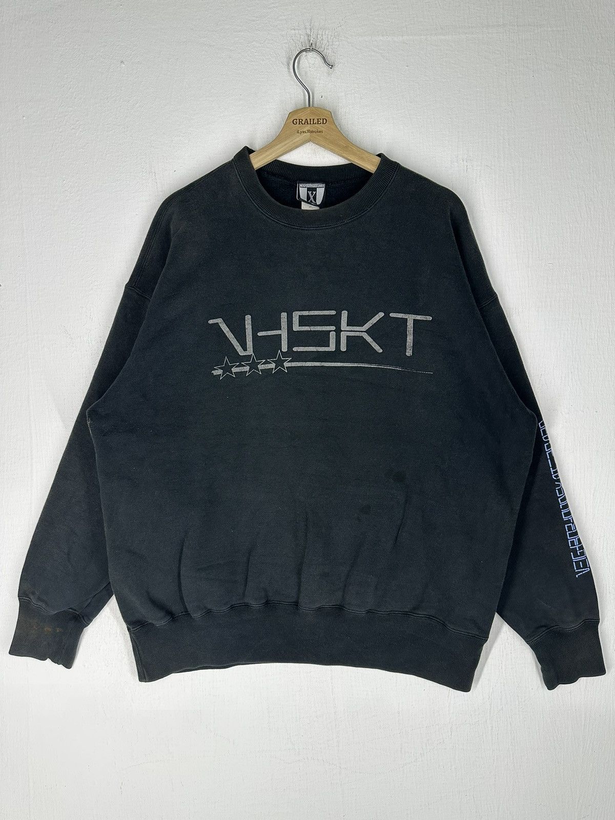 Neighborhood Vintage Neighborhood Skateboard Spell Out Logo Sweatshirt Size US XL / EU 56 / 4 - 2 Thumbnail