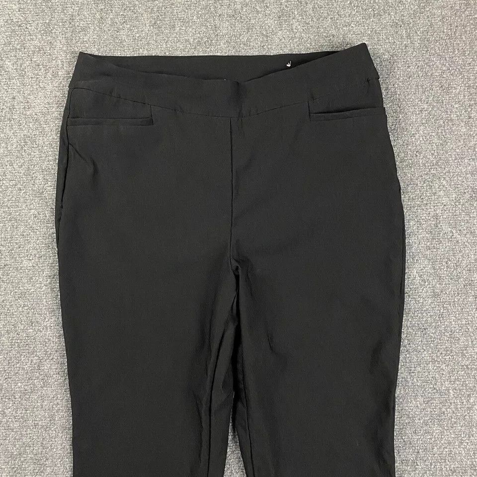 Chicos Chico's Pants Womens 10R Pull On Stretch Tapered Ankle Rayon Size 30" / US 8 / IT 44 - 2 Thumbnail