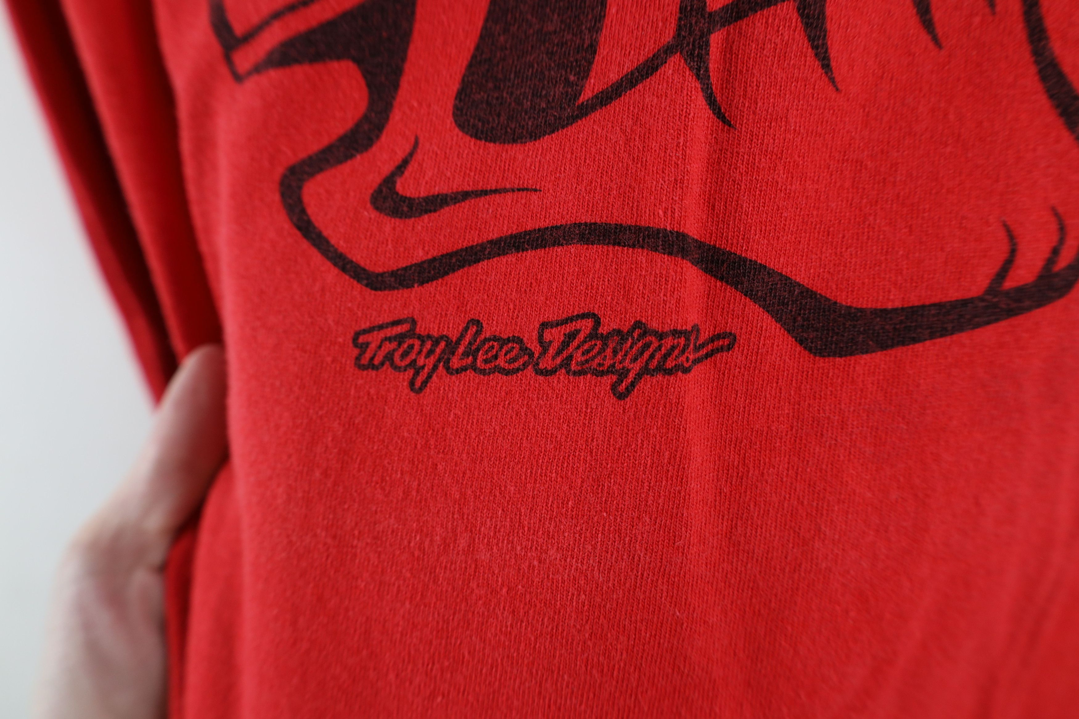 Vintage Vintage Troy Lee Designs Racing Long Sleeve T-Shirt Red Size US L / EU 52-54 / 3 - 5 Thumbnail