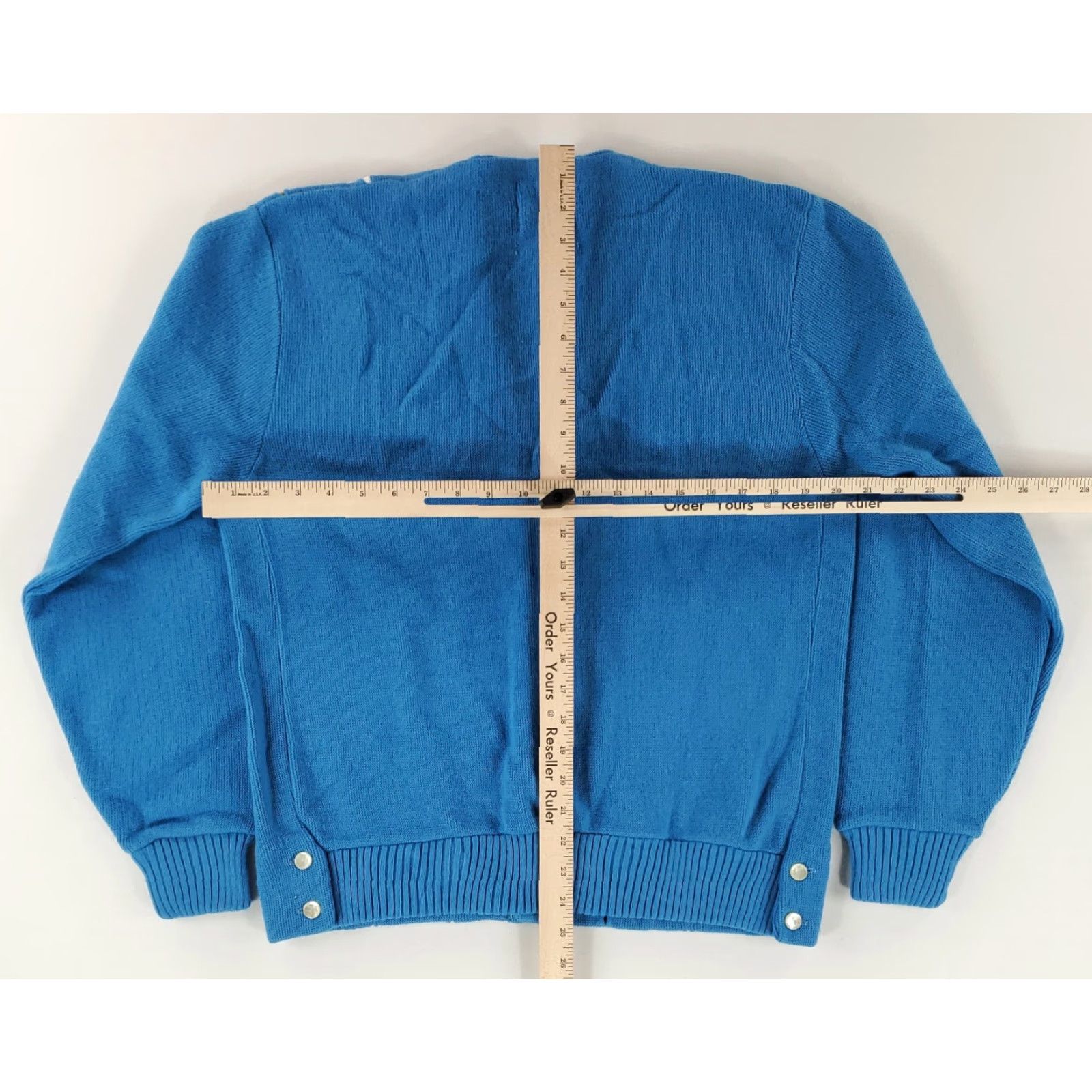 Vintage VINTAGE Campus Cardigan Sweater Knit Alpaca Stitch Blue Rockabilly Mens M Size US M / EU 48-50 / 2 - 8 Thumbnail