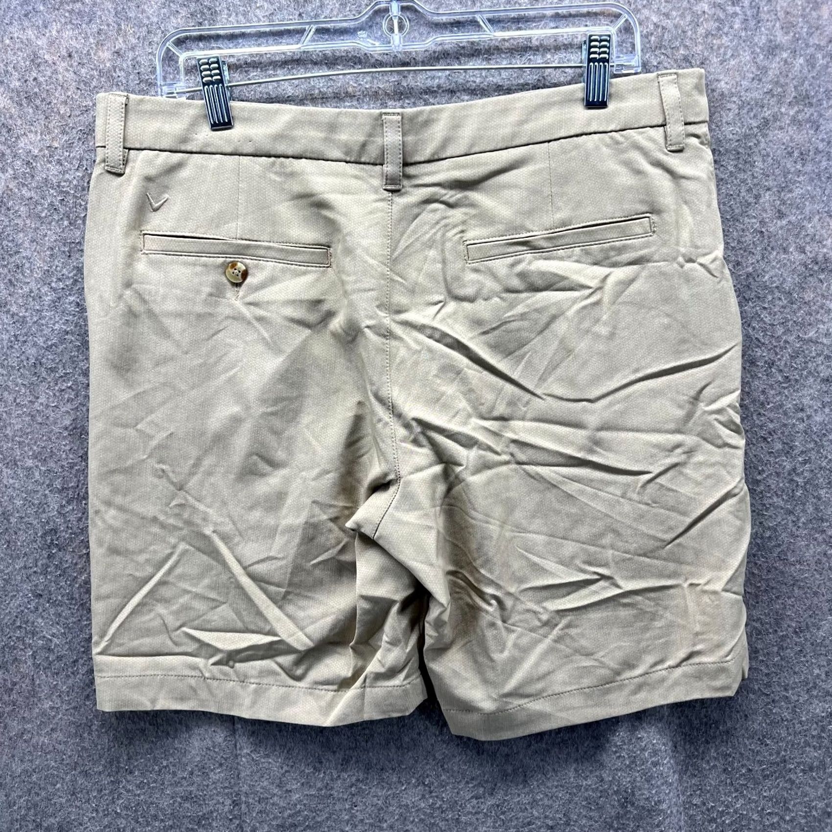 Callaway VINTAGE Callaway Shorts Mens 34 Khaki Chino Flat Front Tan Beige Golf Golfer Mens Size US 34 / EU 50 - 2 Thumbnail