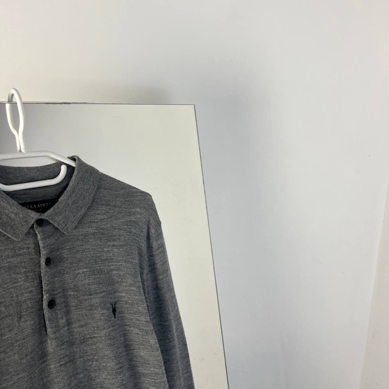 Allsaints Vintage Y2K AllSaints Merino Wool Rugby Long Sleeve Size US S / EU 44-46 / 1 - 2 Thumbnail