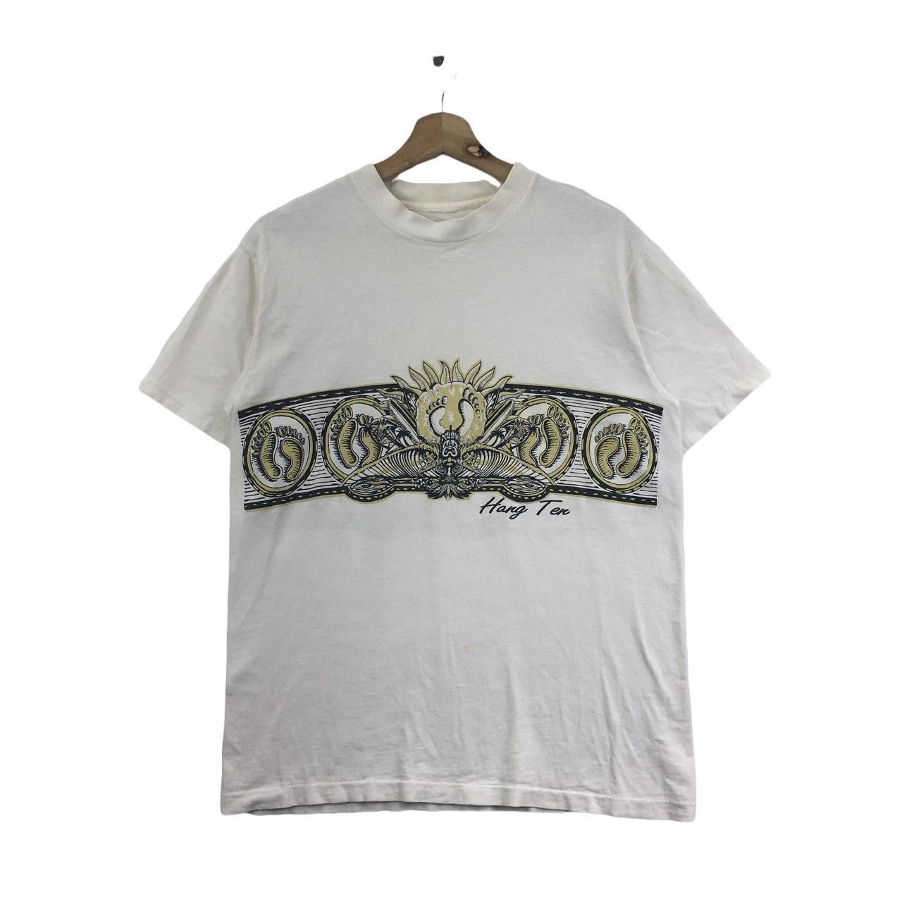 Hang Ten Vtg 80’ HANG TEN SURFING Hawaii Foot Logo Tee Shirt Size US M / EU 48-50 / 2 - 1 Thumbnail