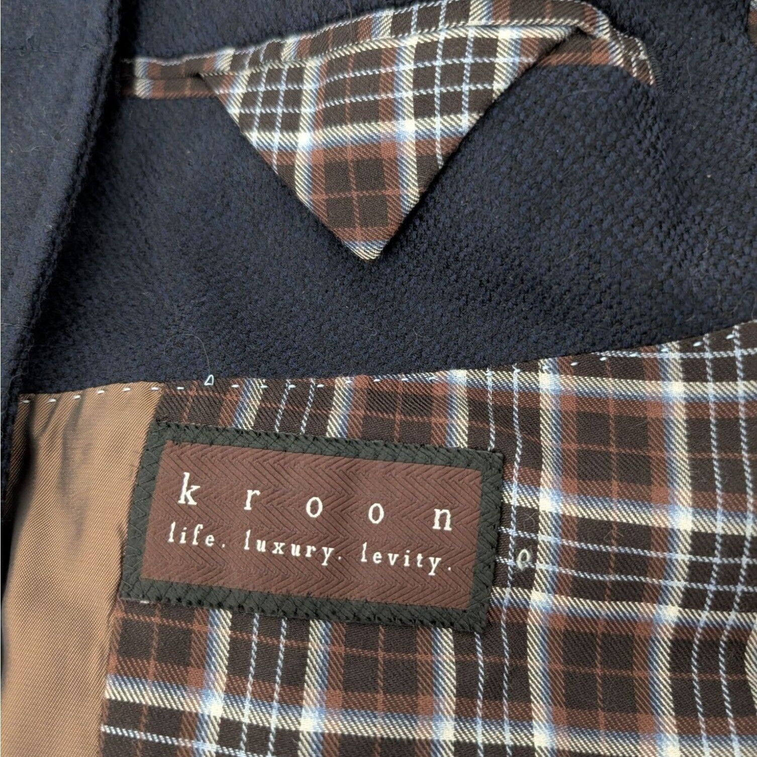 Designer Kroon Wool Cashmere Ritchie Hybrid Jacket Mens Size 44 Blue Size US M / EU 48-50 / 2 - 11 Thumbnail