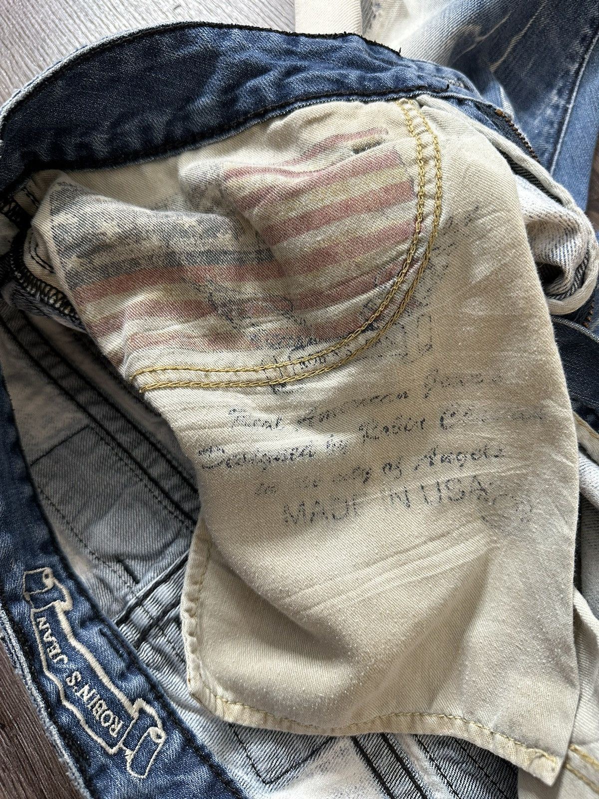 Robins Jeans 🔥Robin’s Jeans🔥 Bleached and Dyed Denim Jeans Size US 31 - 19 Thumbnail
