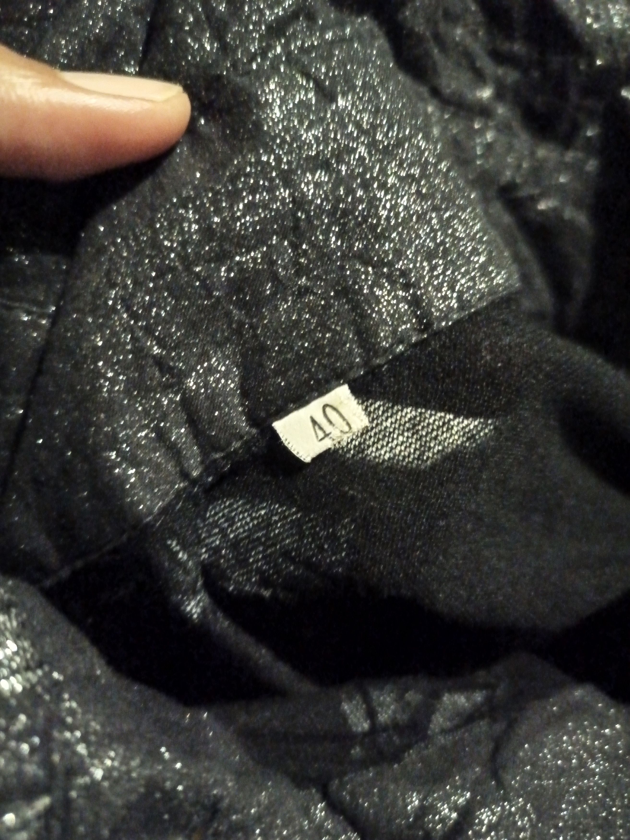 Japanese Brand Women's Black Poem Shimmer Blouses Short Sleeve Size US M / EU 48-50 / 2 - 6 Thumbnail