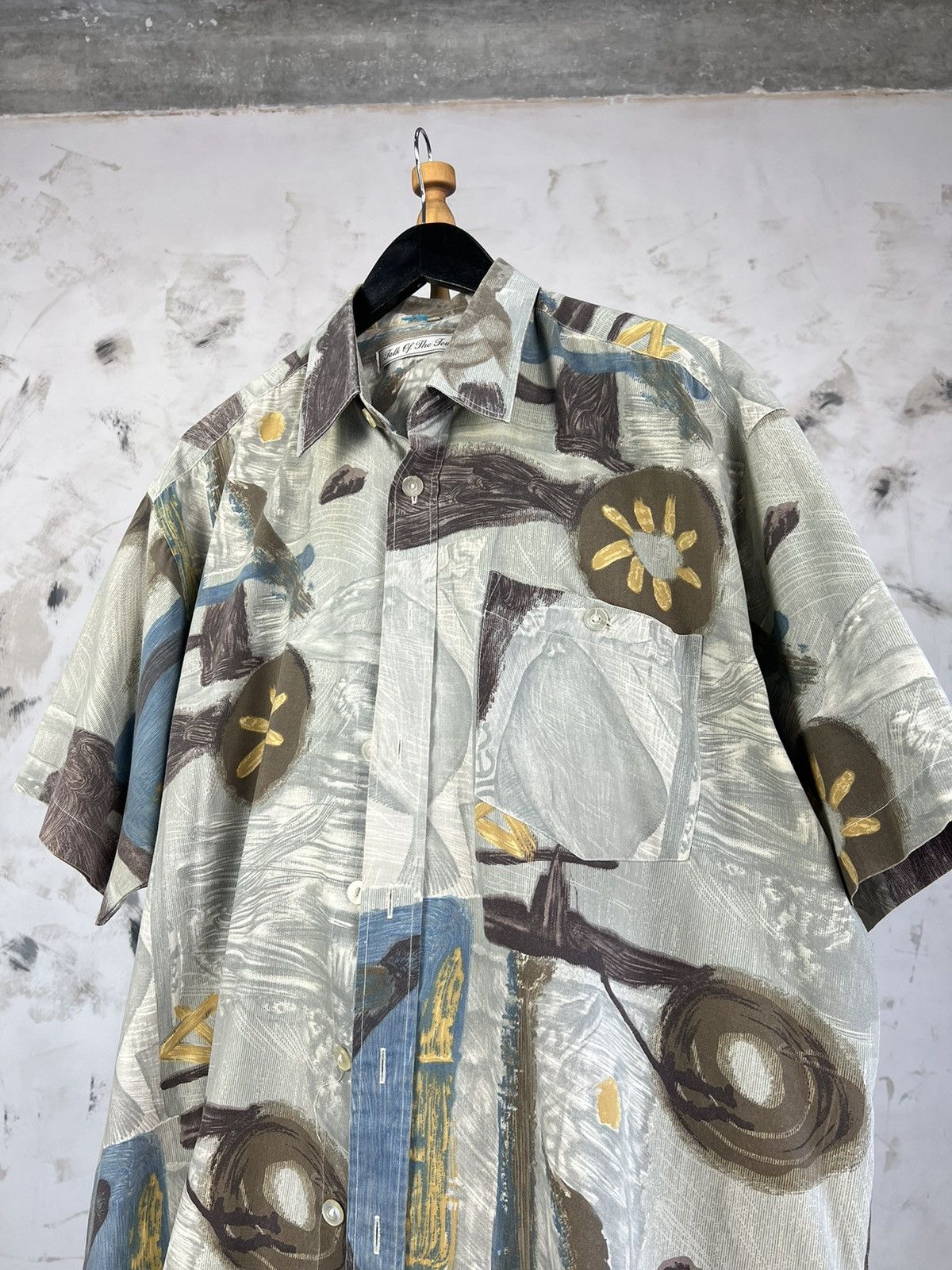 Vintage Vintage Full Print Button Art Shirt Size L - XL Size US XL / EU 56 / 4 - 2 Thumbnail