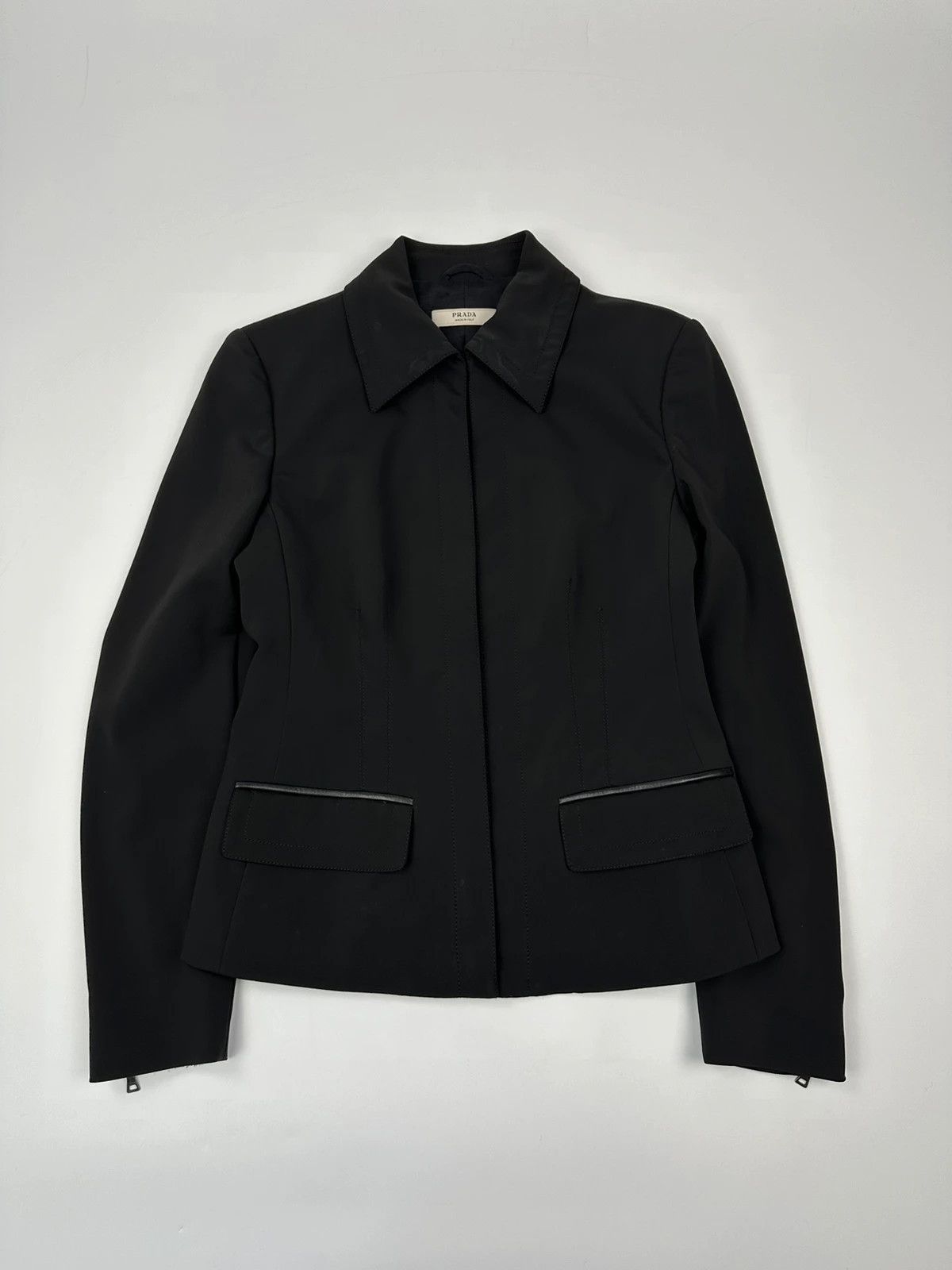 Prada Prada Milano FW2003 Black Blazer Shirt Jacket Elegant Size L / US 10 / IT 46 - 4 Thumbnail