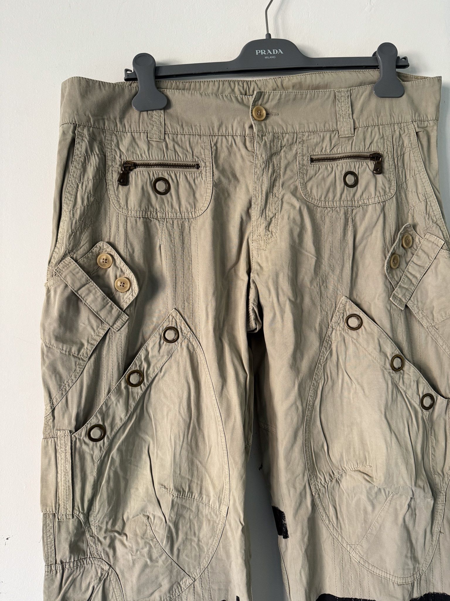 Dolce & Gabbana S/S 2004 RUNWAY CARGO ARMY PANTS Size US 36 / EU 52 - 4 Thumbnail