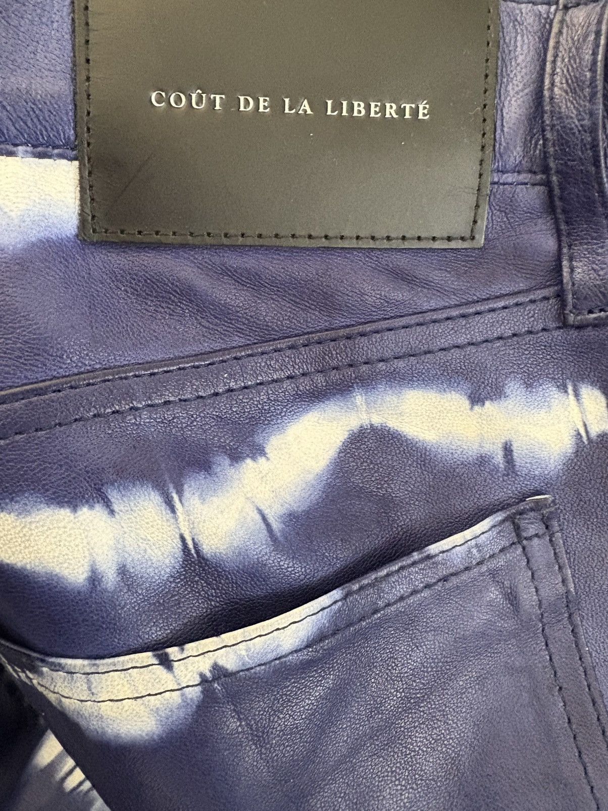 Cout de la Liberte Coǔt de la Liberté JIMMY-Tie Dye Calf Leather Low Rise Flare Size US 30 / EU 46 - 4 Thumbnail