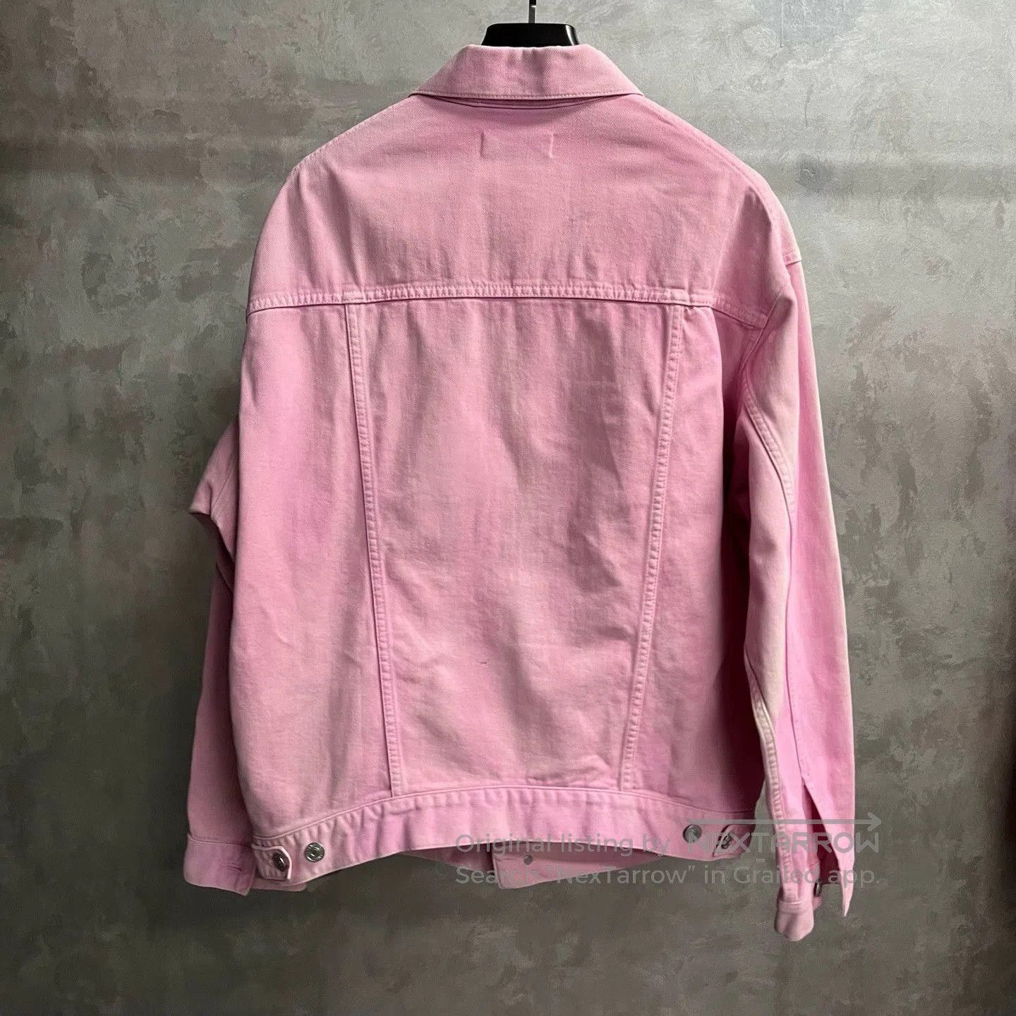 Balenciaga Balenciaga Pink Logo Denim Jacket. Size US XS / EU 42 / 0 - 2 Thumbnail