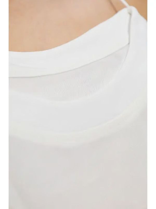 Balmain o1s1wg111225 Layered Top in White Size L / US 10 / IT 46 - 5 Thumbnail