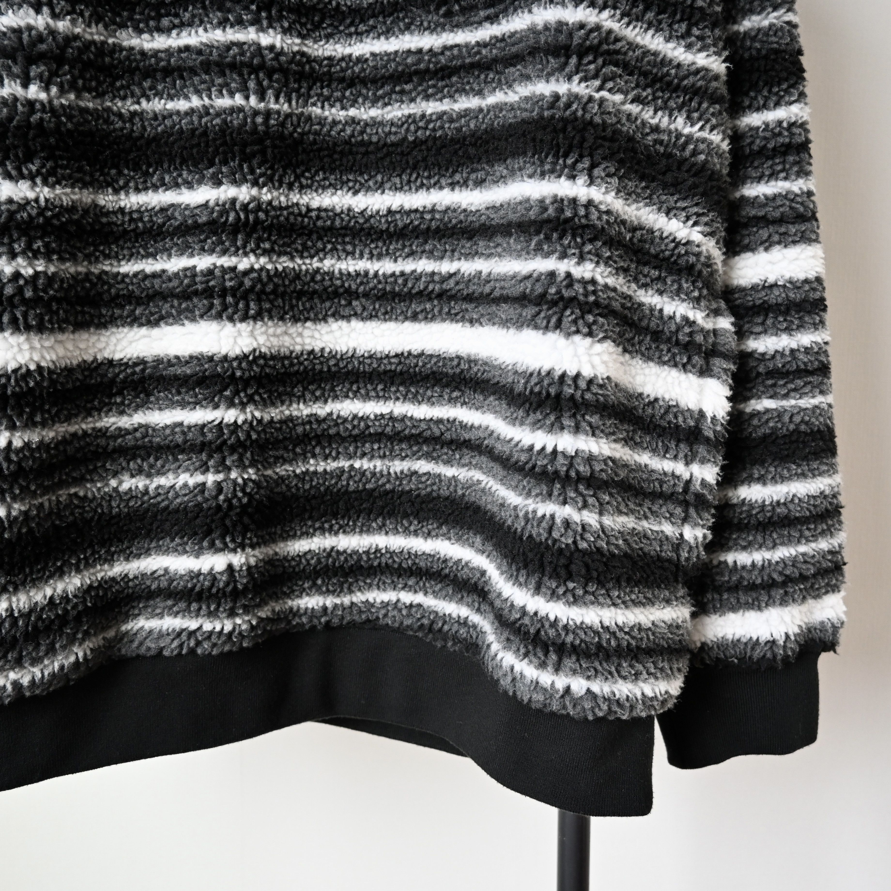 Beams Plus BEAMS Plus striped chunky fleece crewneck pullover Size US L / EU 52-54 / 3 - 7 Thumbnail