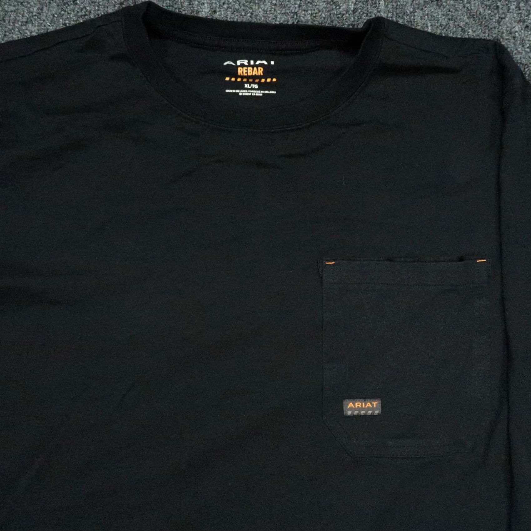 Ariat Ariat Shirt Mens XL Black Long Sleeve Tee Rebar Print Workwear Hard Hat Graphic Print Crew Neck Size US XL / EU 56 / 4 - 3 Thumbnail