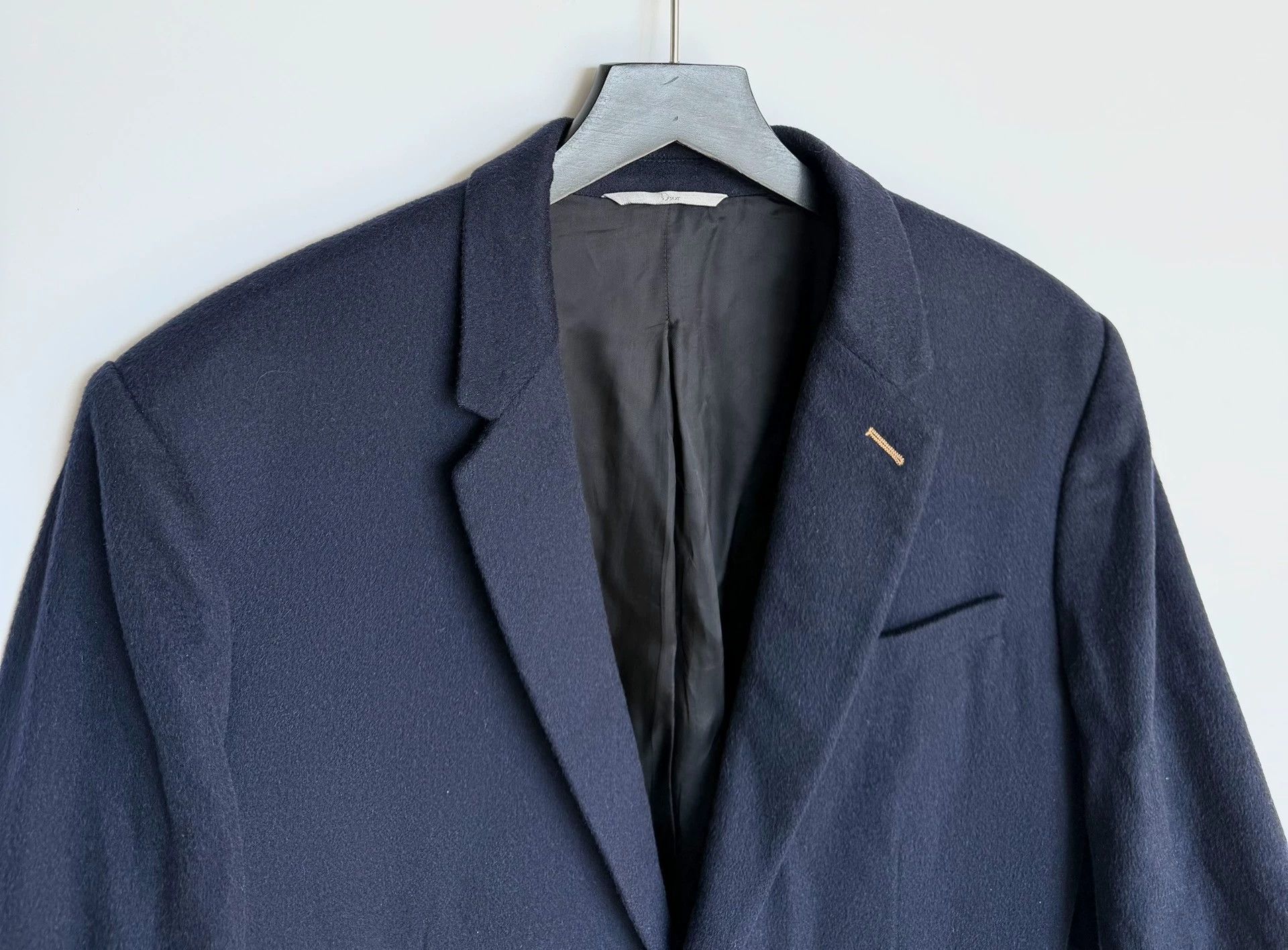 Dior Dior 100% Camel Hair Navy Blazer 48 Size 48S - 3 Thumbnail
